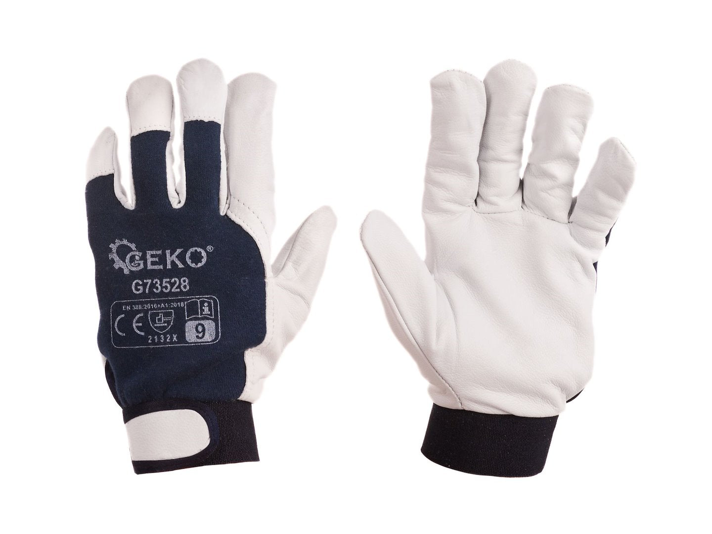 Leather Assembly Work Gloves, Goat Leather - Velcro, Size 9 (12/120) – Pack of 12