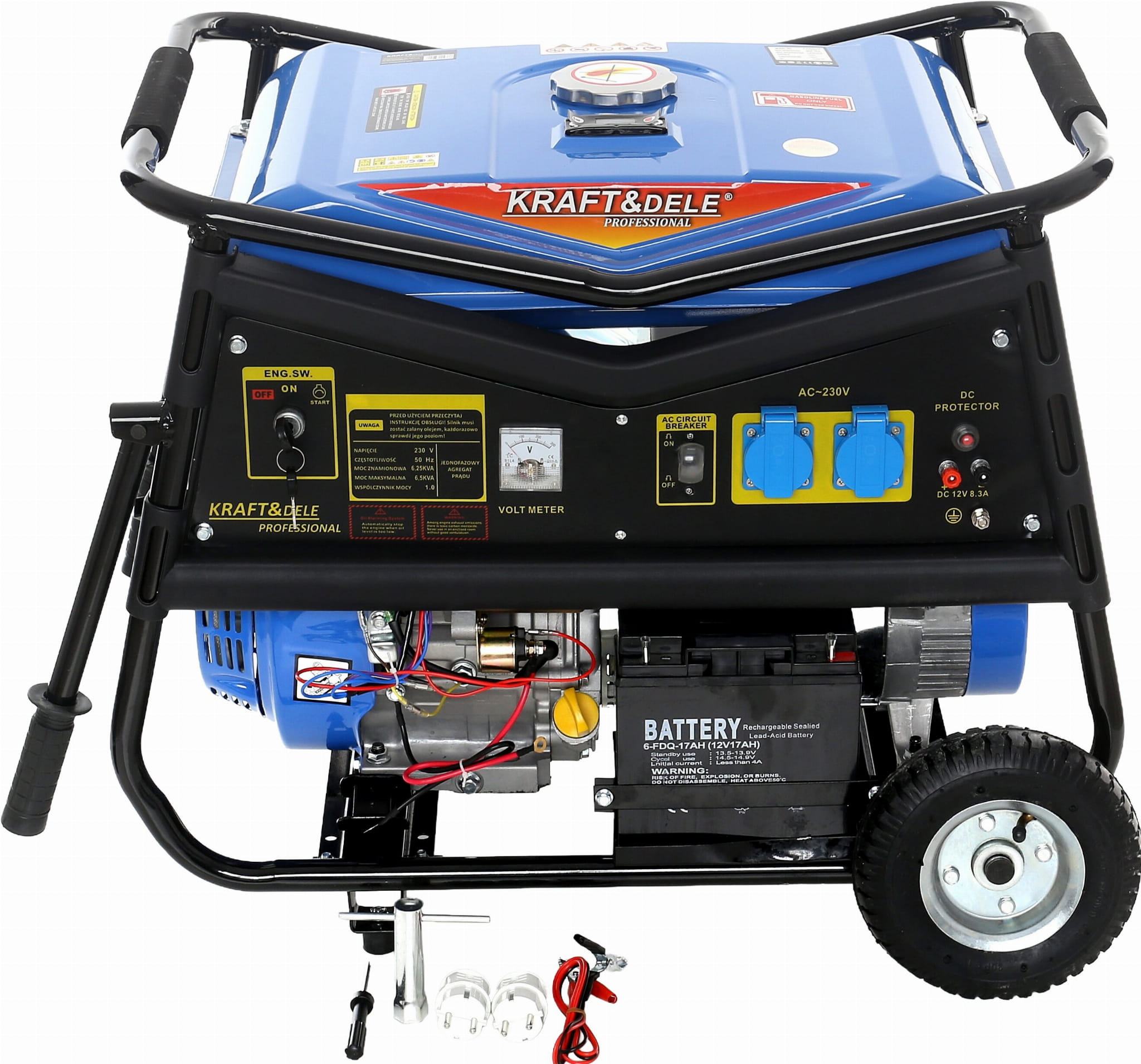 Single-phase 5000W 12/230V KD145 generator set