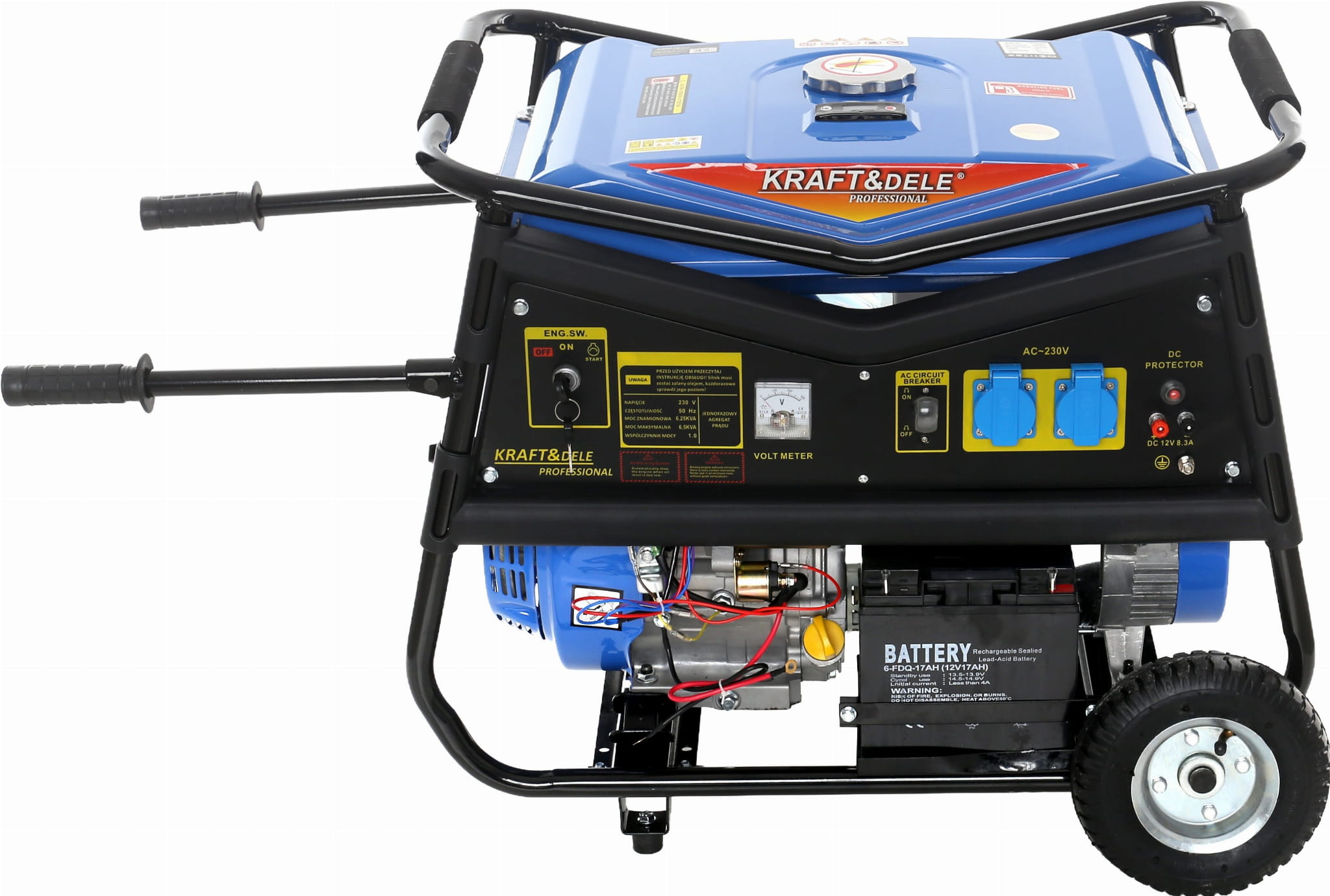 Single-phase 5000W 12/230V KD145 generator set