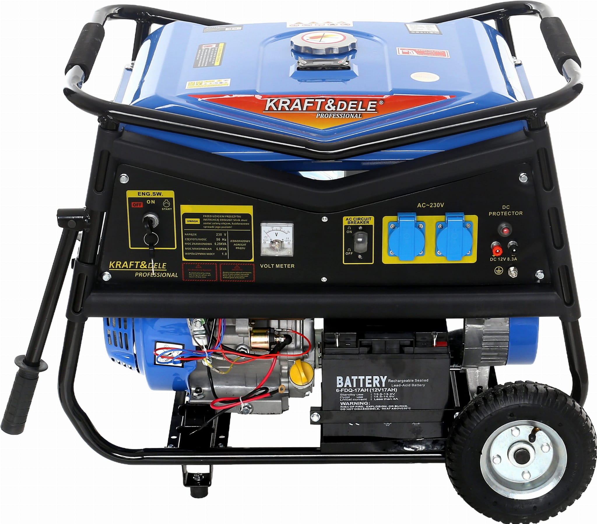 Single-phase 5000W 12/230V KD145 generator set