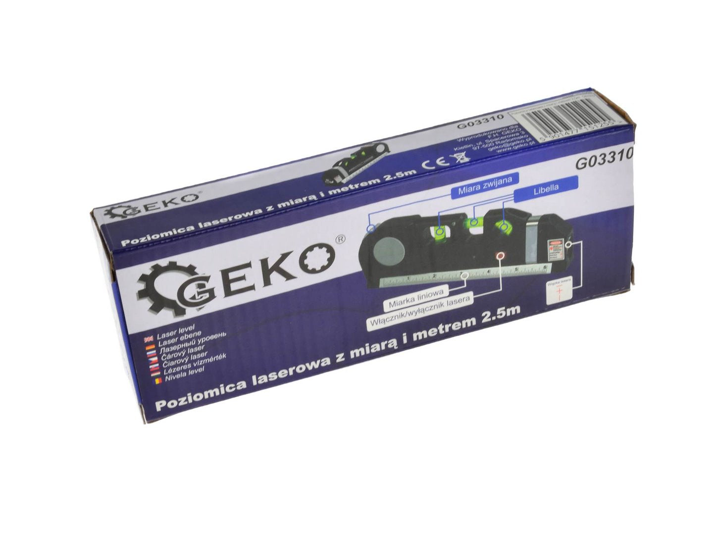 Multipurpose Laser Level with 2.5 m Measuring Tape Ruler
