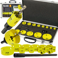Professional 17-Piece Black Bimetal Hole Saw Set for Precise Drilling (D36)