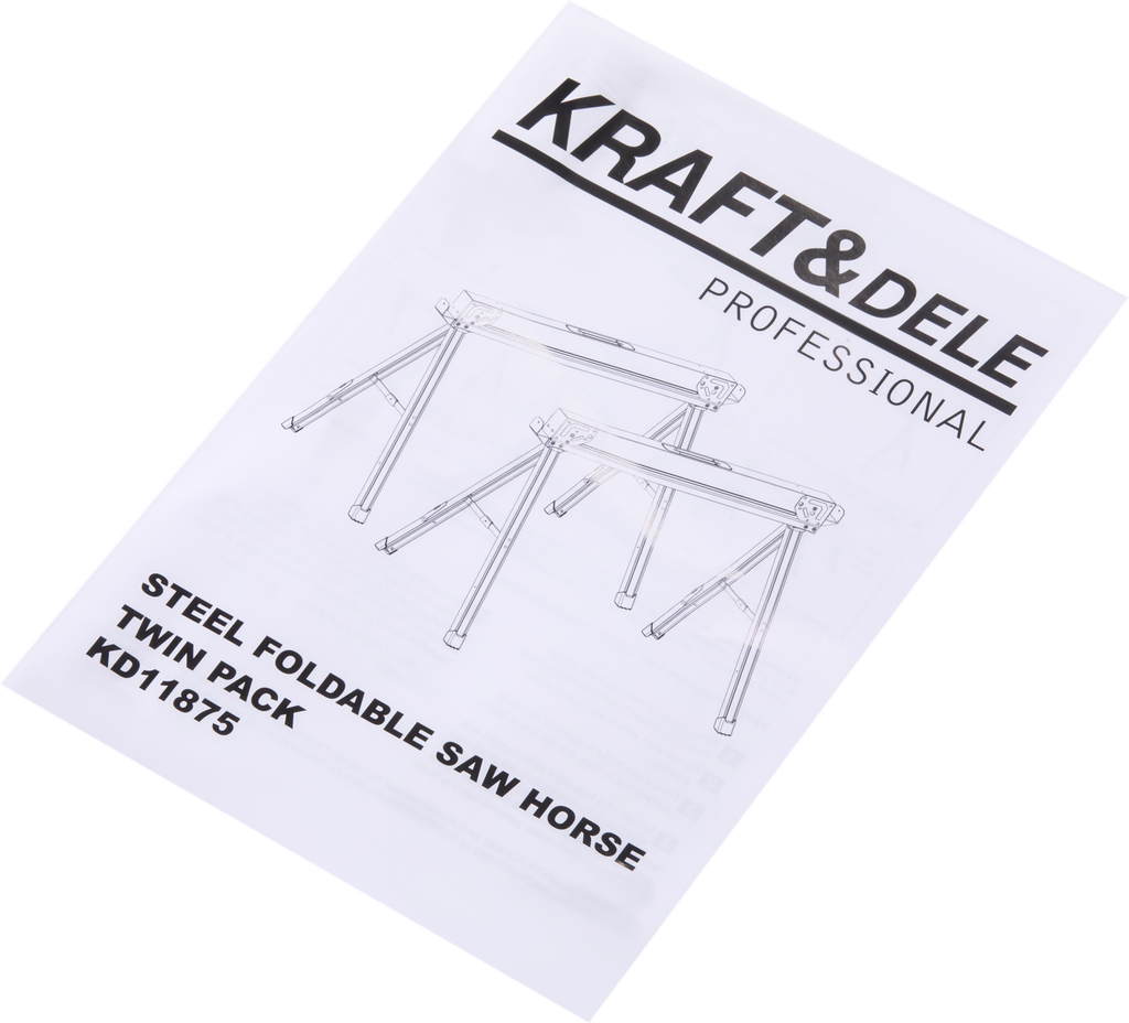 Folding construction trestles - 2 pcs. 106x59x76 cm KD11875