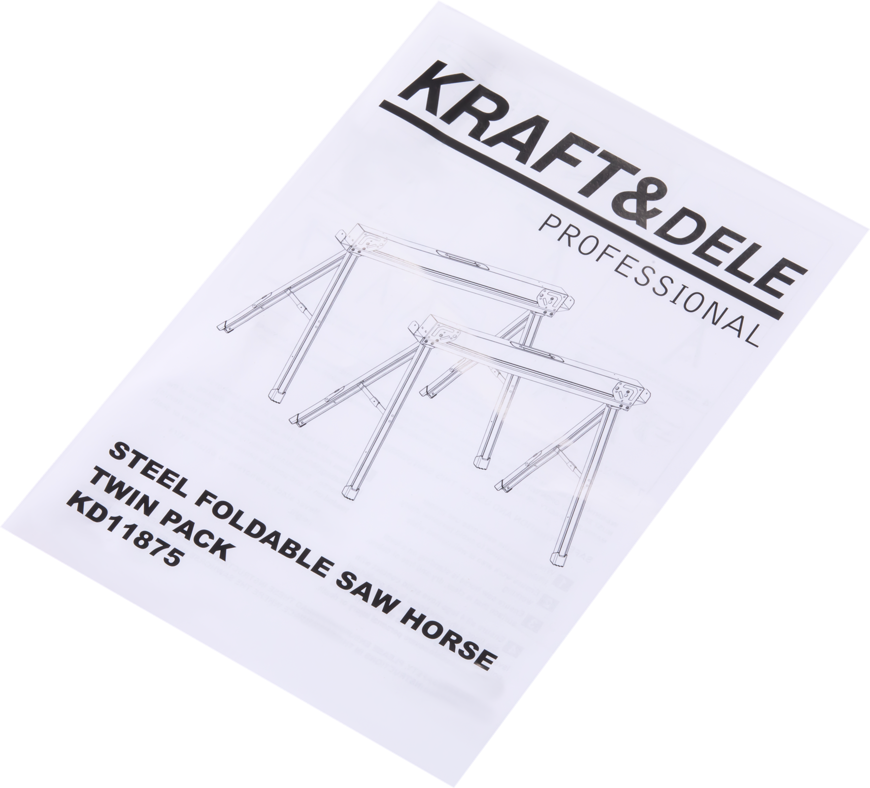 Folding construction trestles - 2 pcs. 106x59x76 cm KD11875