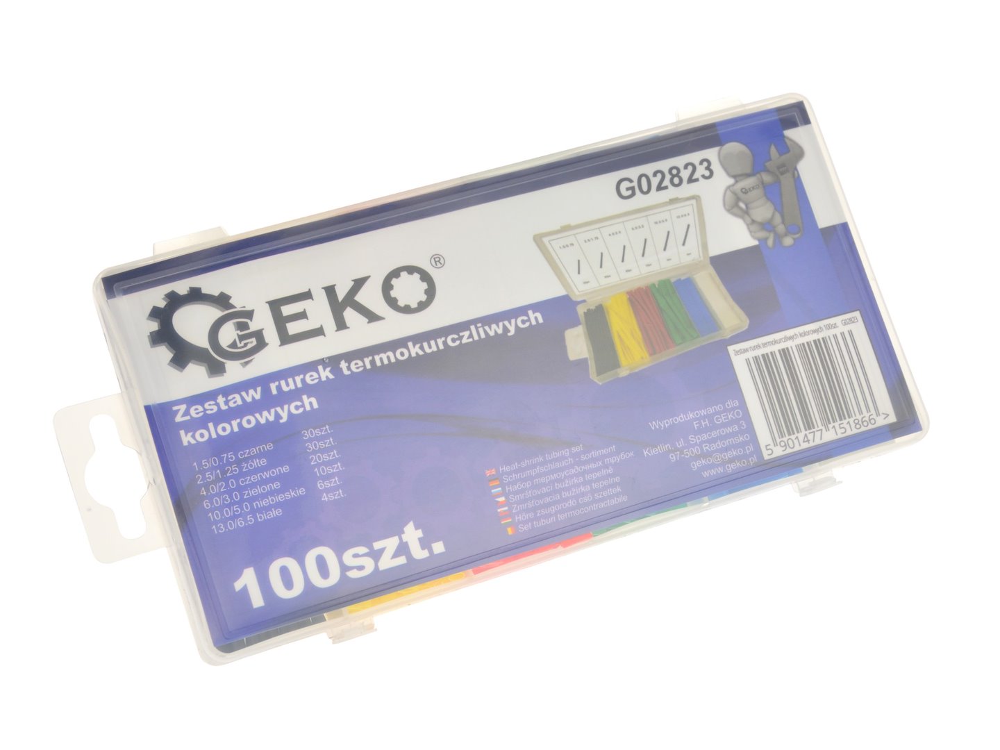Assorted Heat-Shrink Tubing Kit, 100 pcs, Color