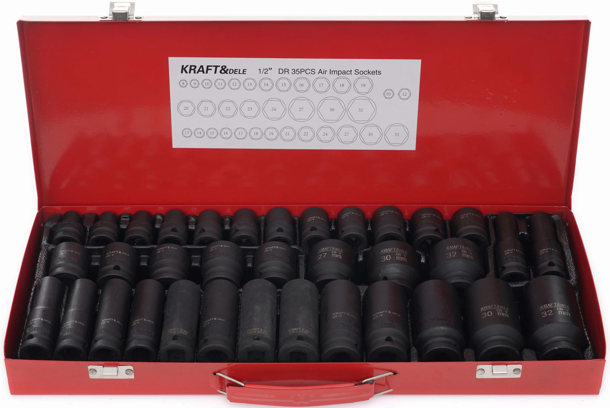 1/2" IMPACT SOCKET SET 35pcs. 8-32mm KD11756