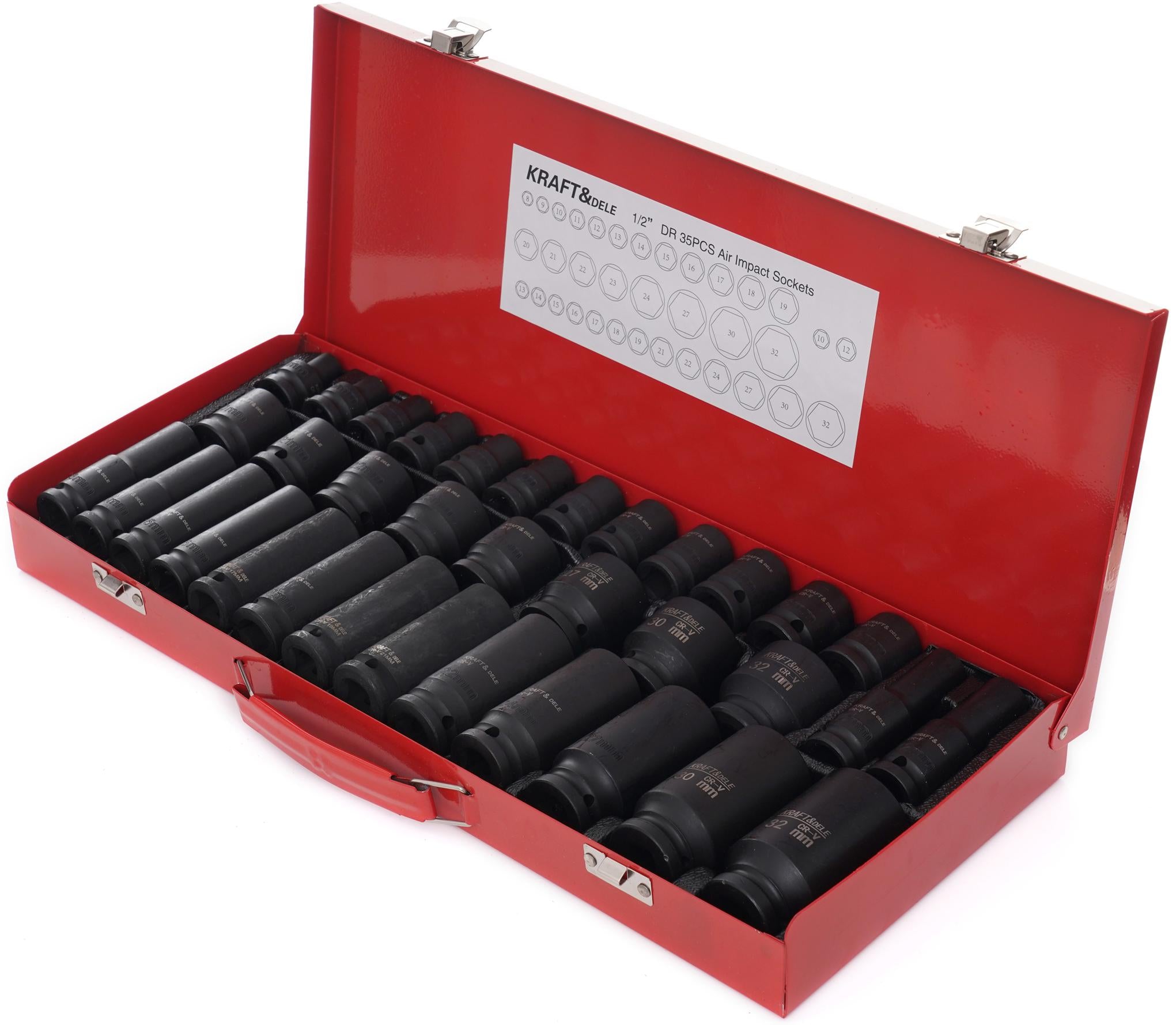 1/2" IMPACT SOCKET SET 35pcs. 8-32mm KD11756