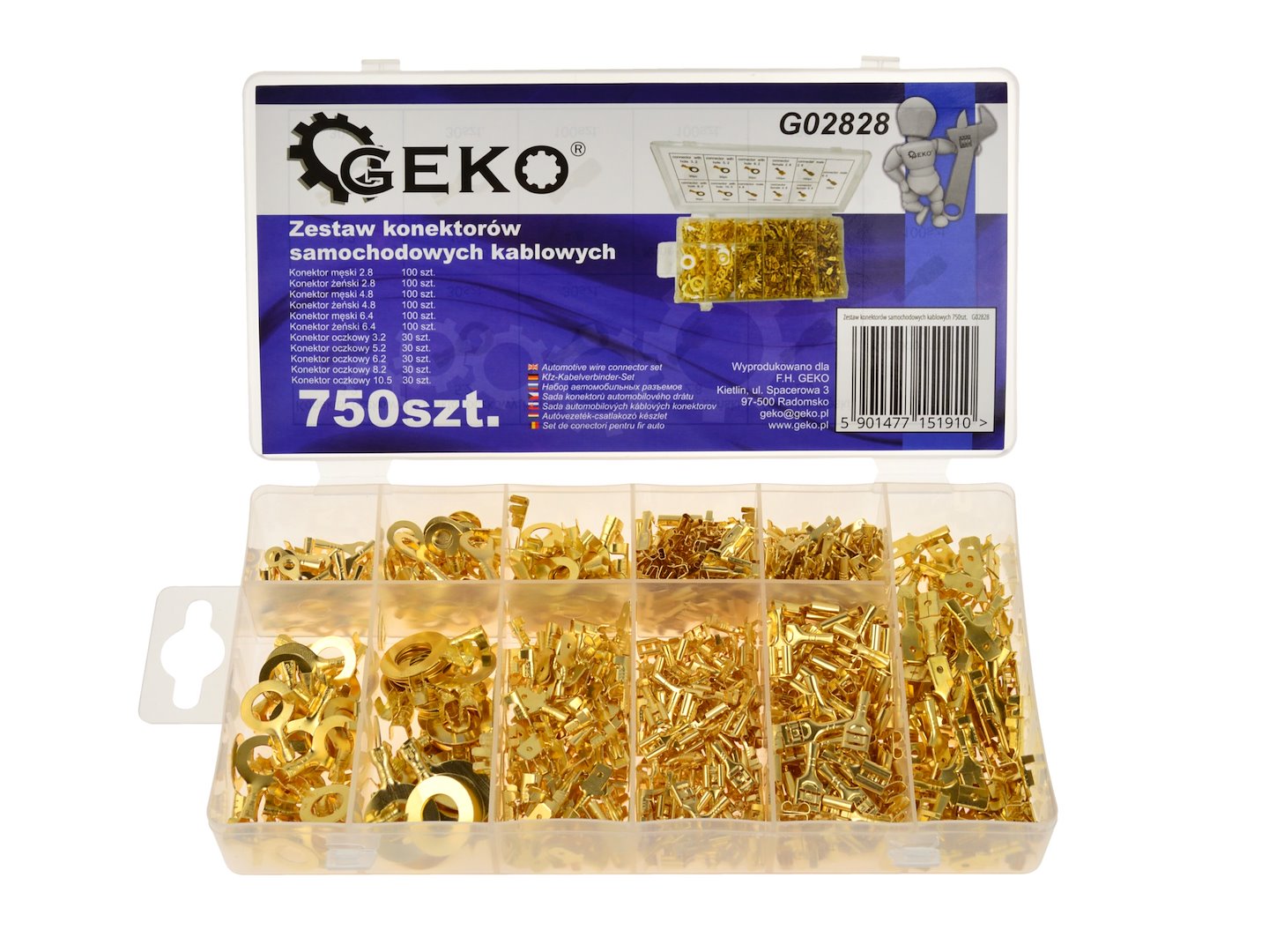 Automotive Non-Insulated Terminal Connector Kit, 750 pcs