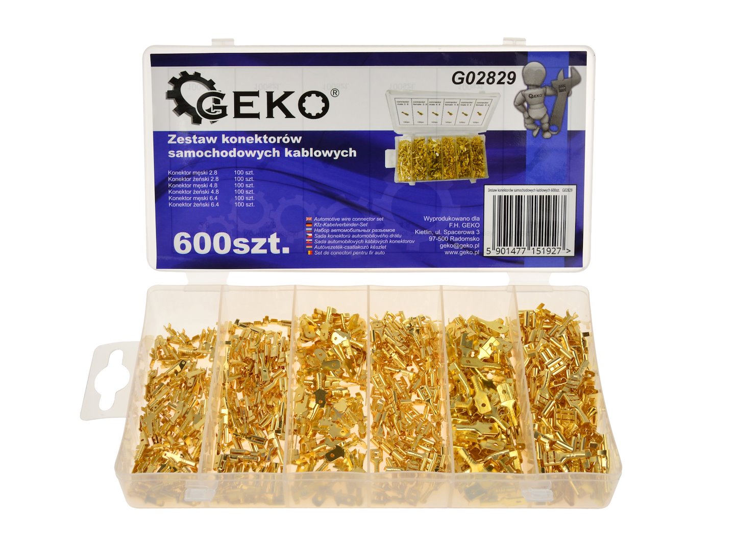 Automotive Non-Insulated Terminal Connector Kit, 600 pcs