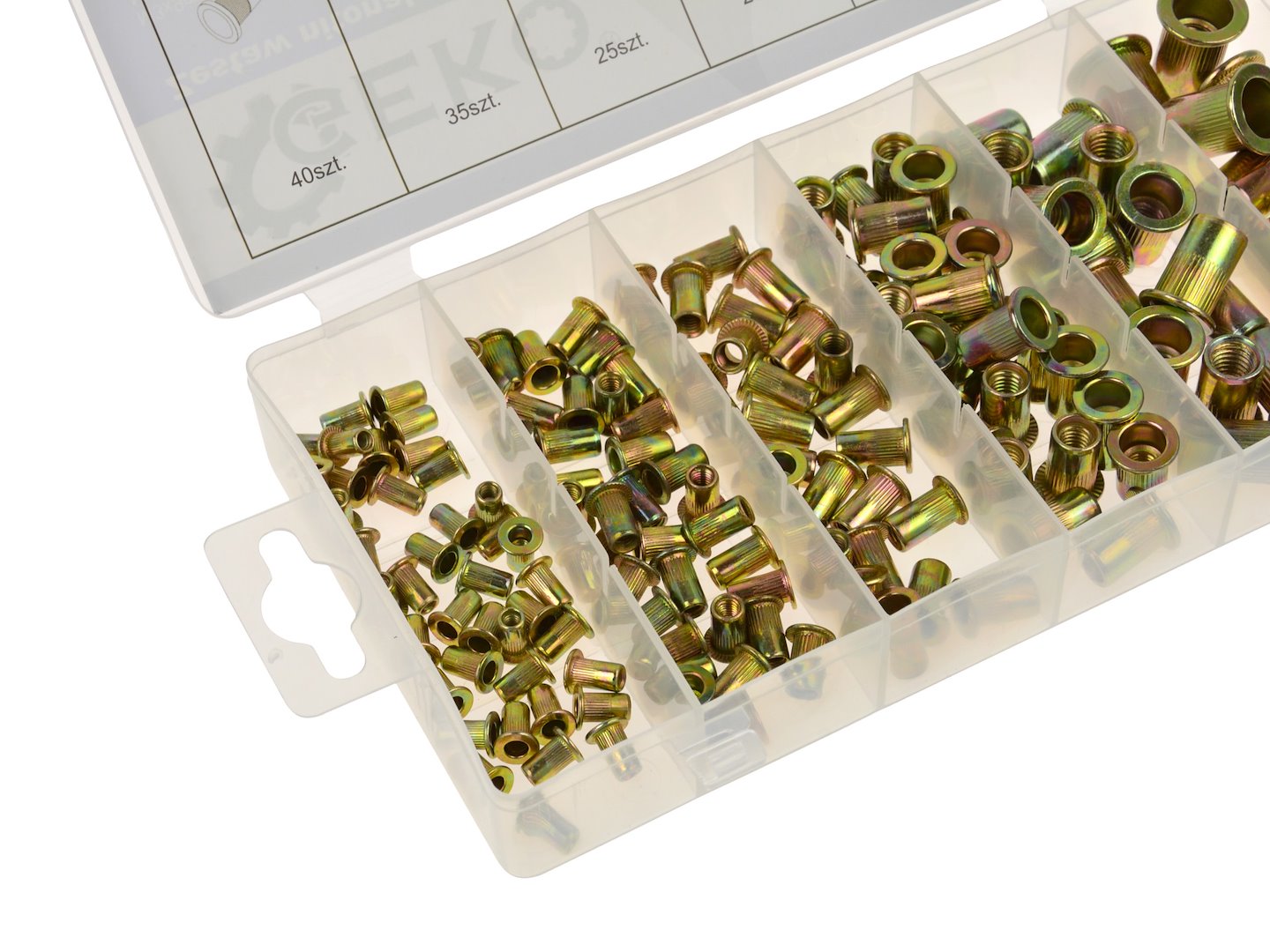 Steel Rivet Nuts Assortment, 150 pc