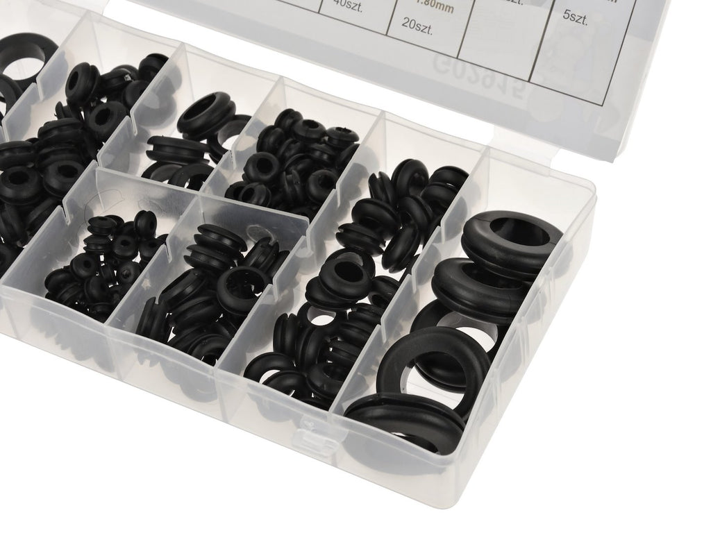 180 pcs Rubber Grommets Assortment Set