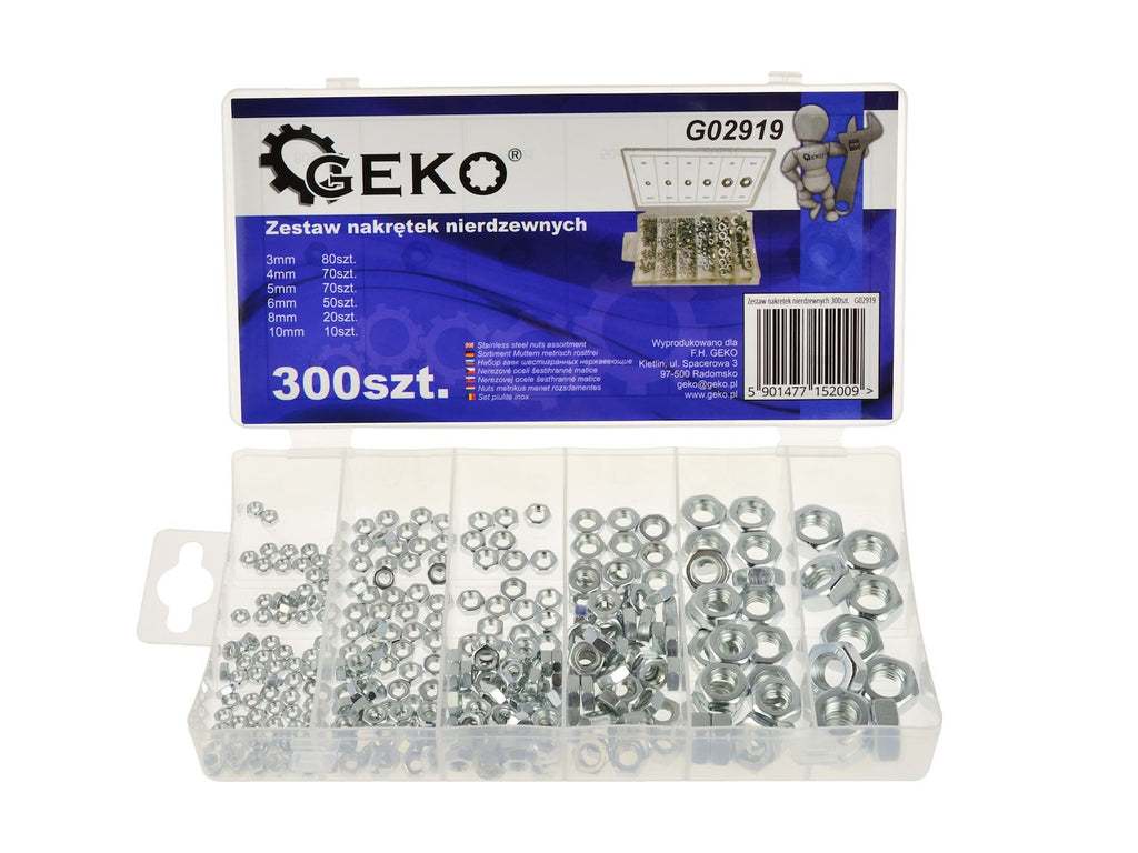 300 pcs stainless steel nuts