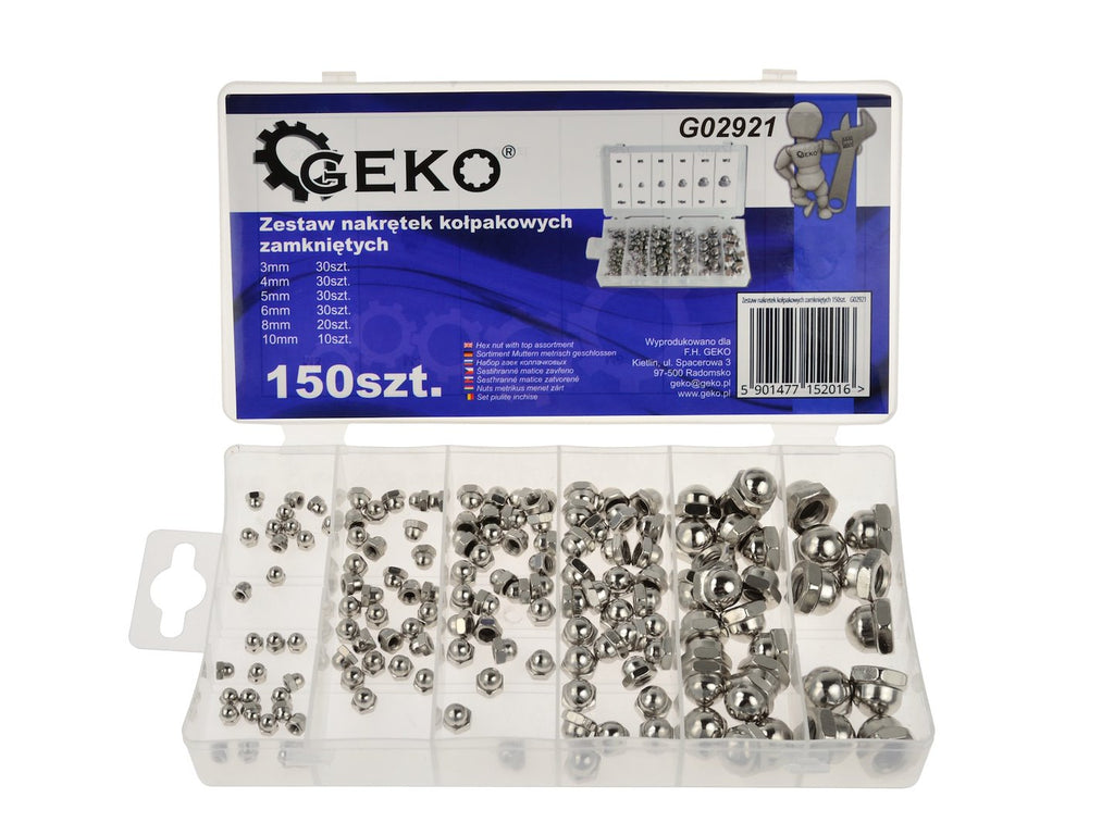 150 pcs Cap Hex Nut Assortment