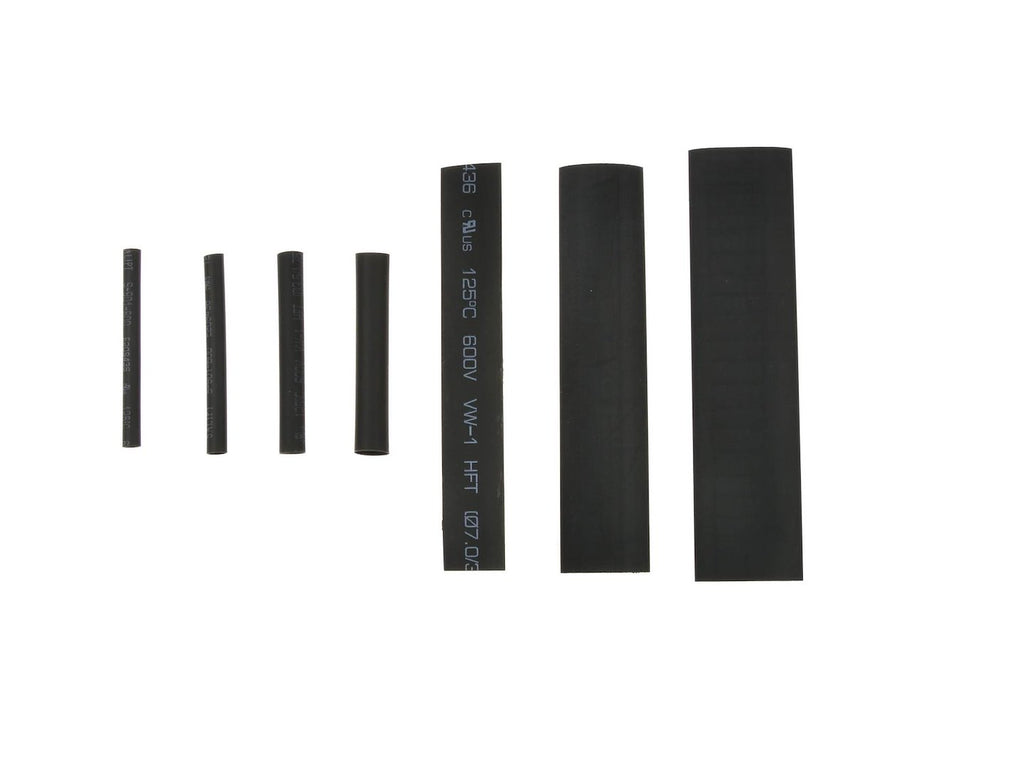 Assorted Heat Shrink Tubing Kit, Black — 127 pcs