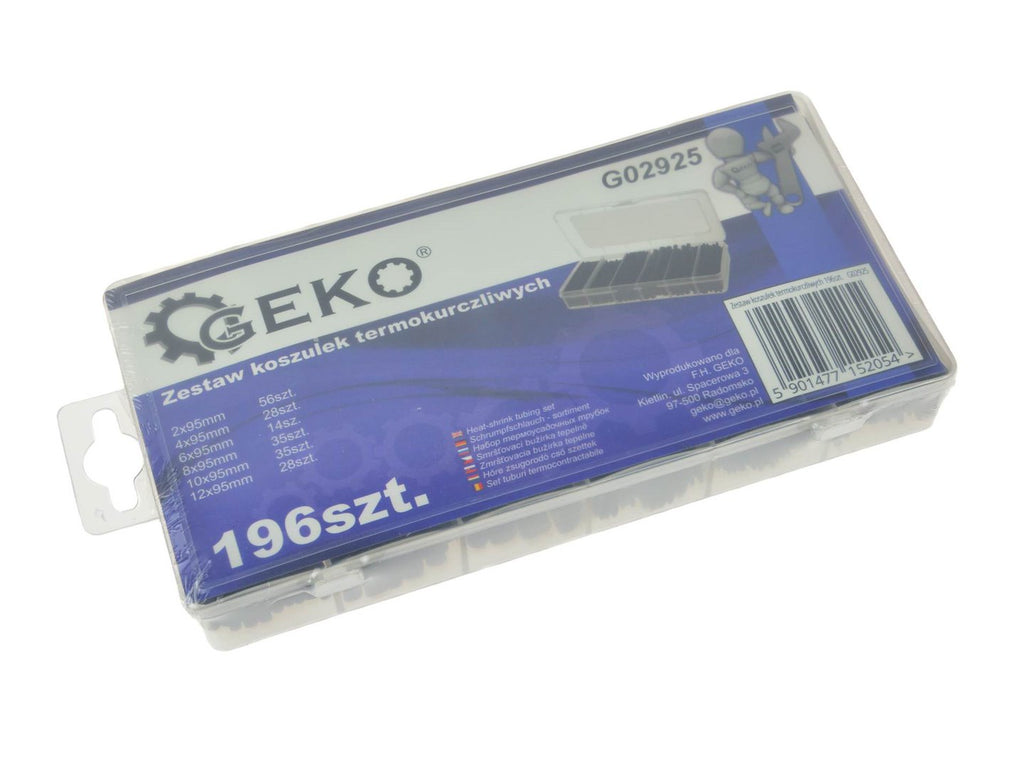 Assorted Black Heat-Shrink Tubing Kit, 196 pcs