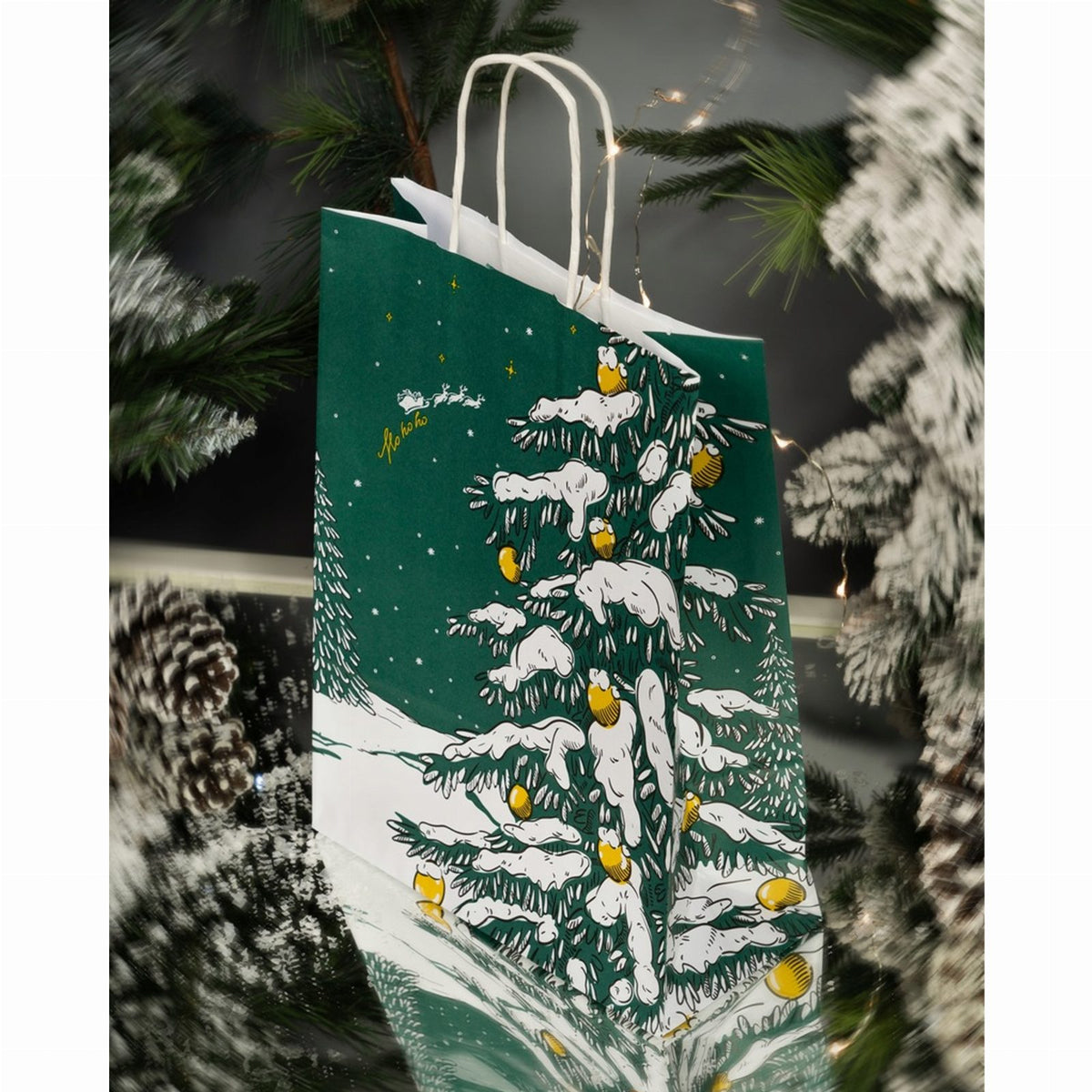 Christmas Gift Bags Green Tree 25 pcs