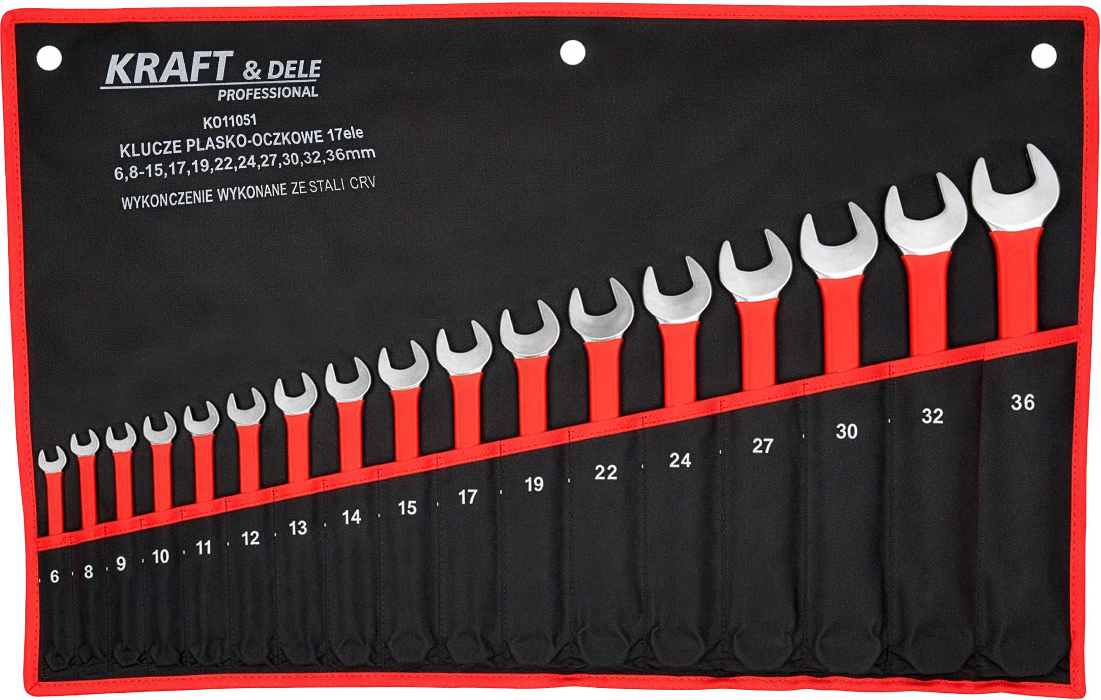 Combination wrenches 17pcs. CRV 6-36mm KD11051