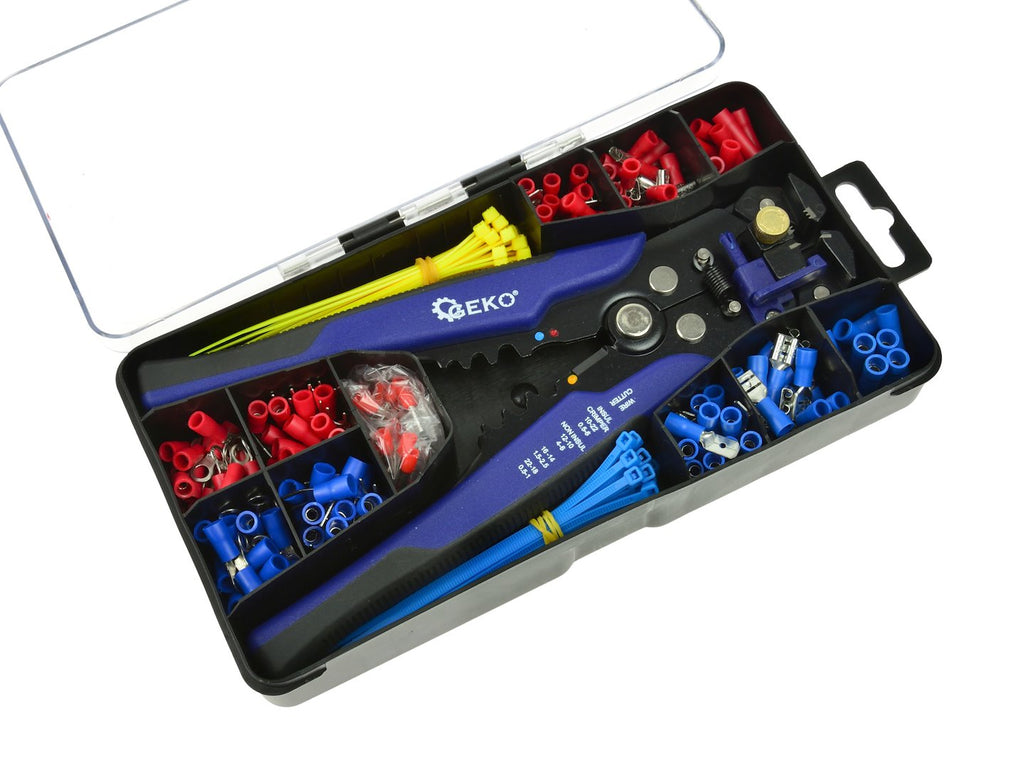 260 pcs Wire Stripper and Terminal Pliers Set