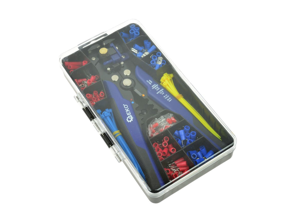 260 pcs Wire Stripper and Terminal Pliers Set