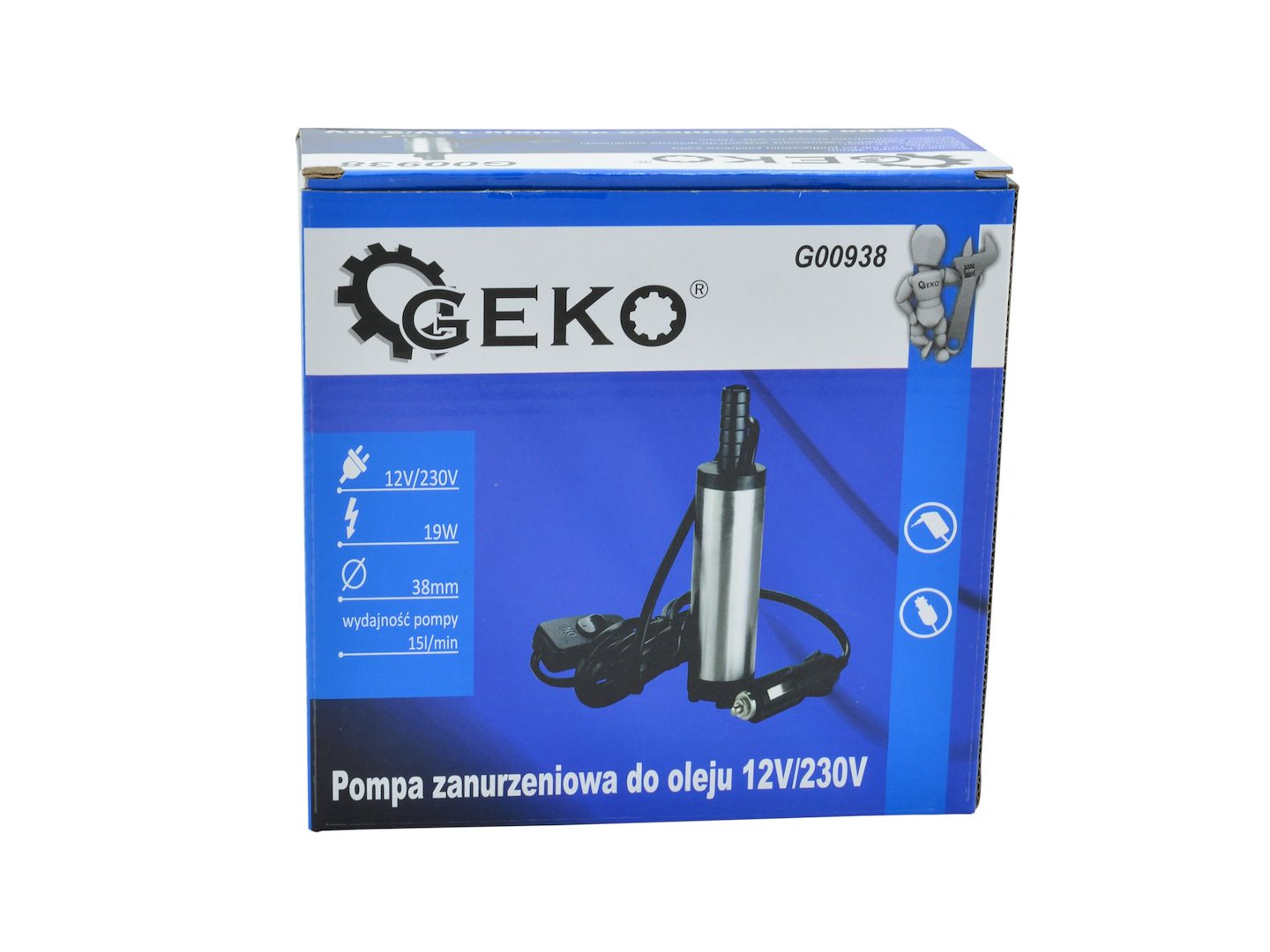 Submersible Oil Pump 12V/230V, 38 mm