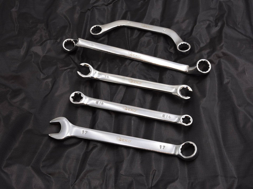 Polished Finish Combination Wrench Spanner Set 6-32mm 47 pcs CrV (Storage Roll)