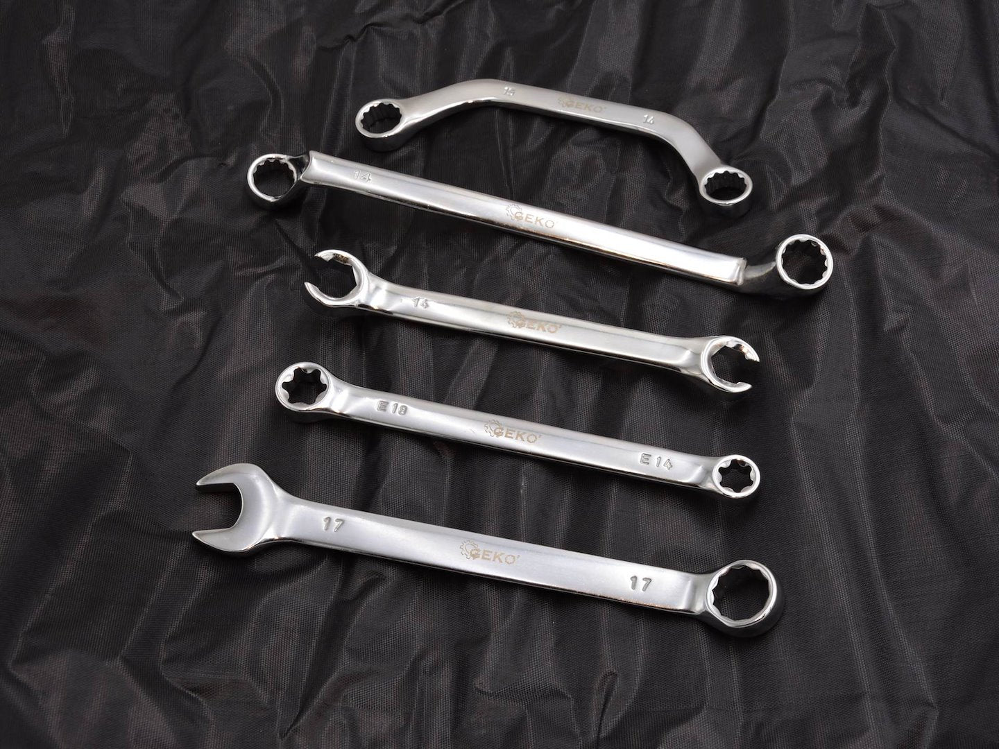Polished Finish Combination Wrench Spanner Set 6-32mm 47 pcs CrV (Storage Roll)