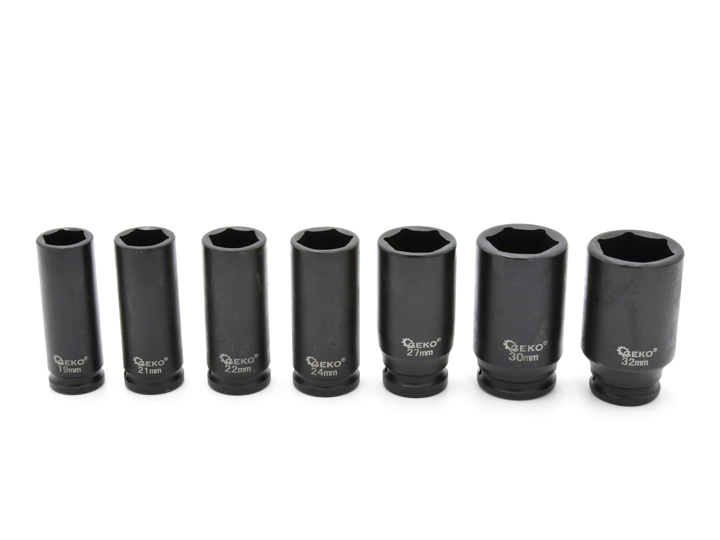 Long Impact Sockets Set 1/2" 10-32 mm (16 pcs)