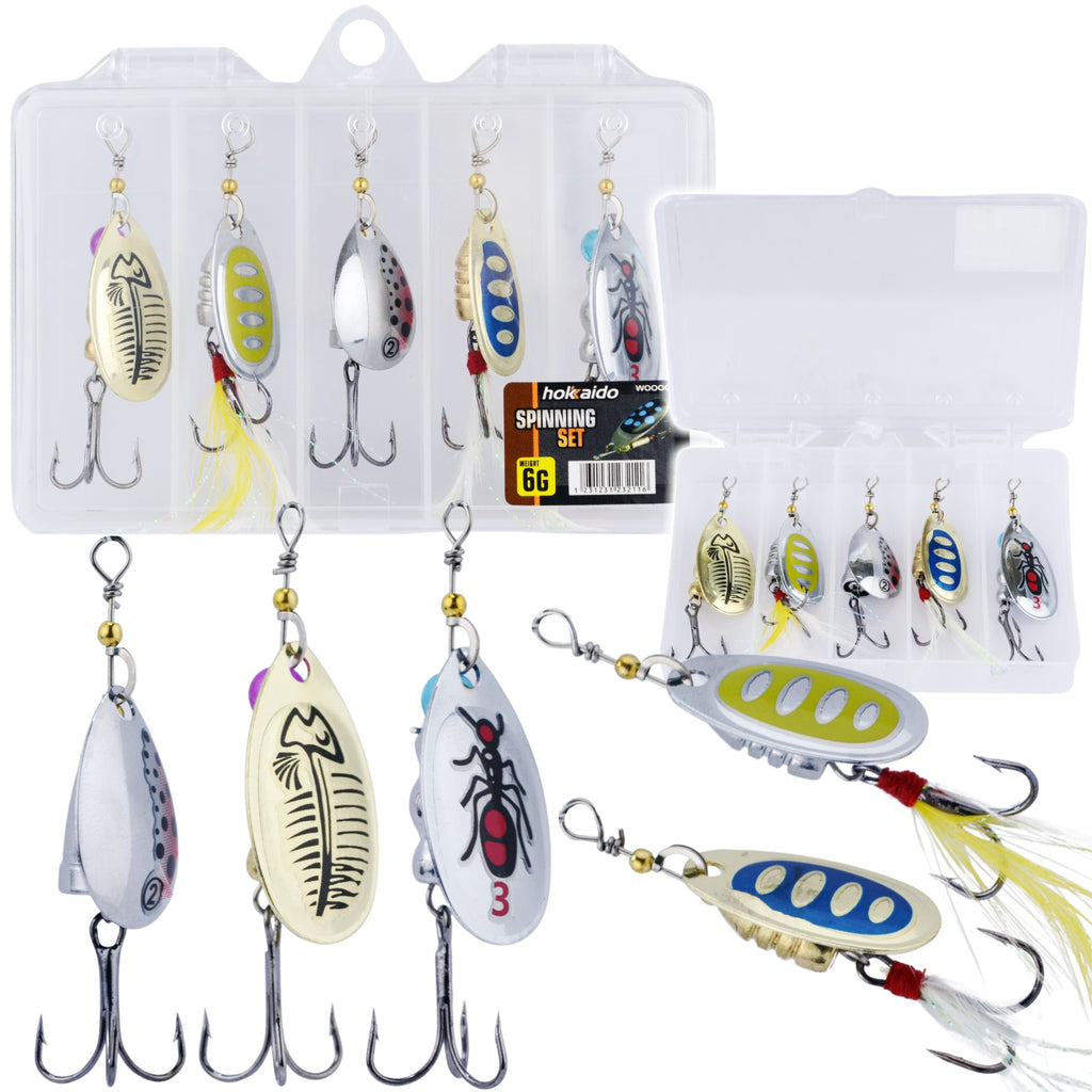 Set of 5 Multi-Color 6G Hokkaido Spinners in a Box