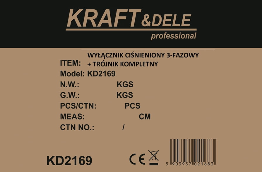 3-phase pressure switch + tee KD2169