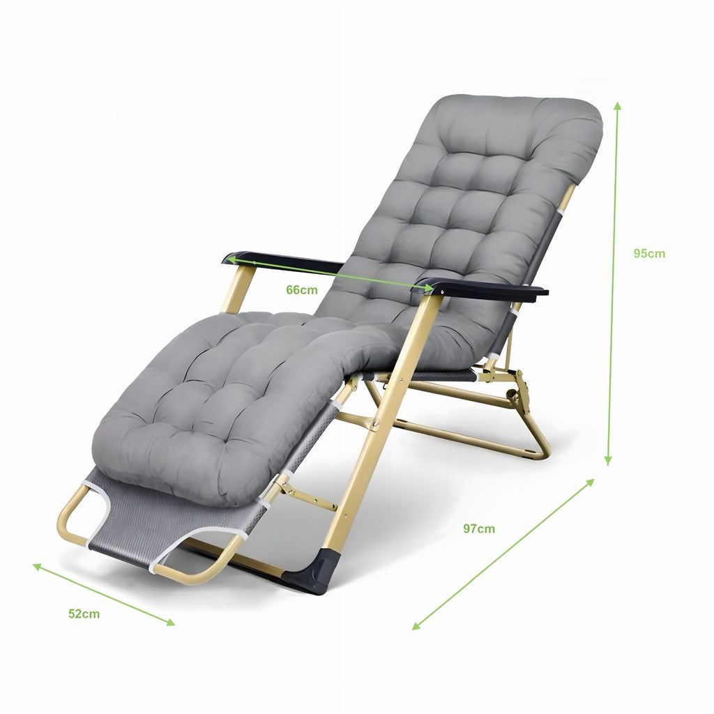Kokkupandav aia- ja rannalamamistool padjaga 1124-GRY
