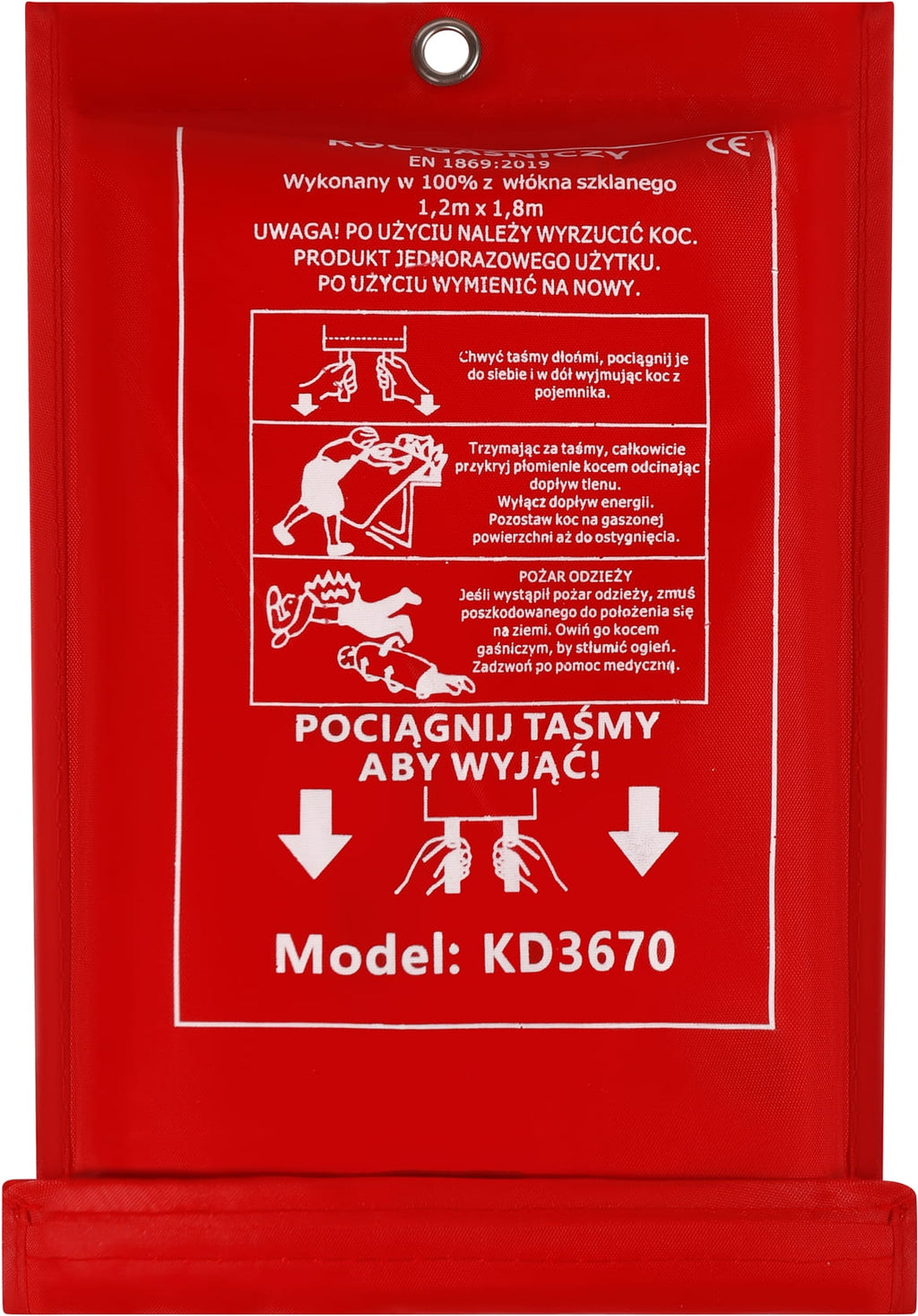 Fire blanket 1.2x1.8M fiberglass KD3670
