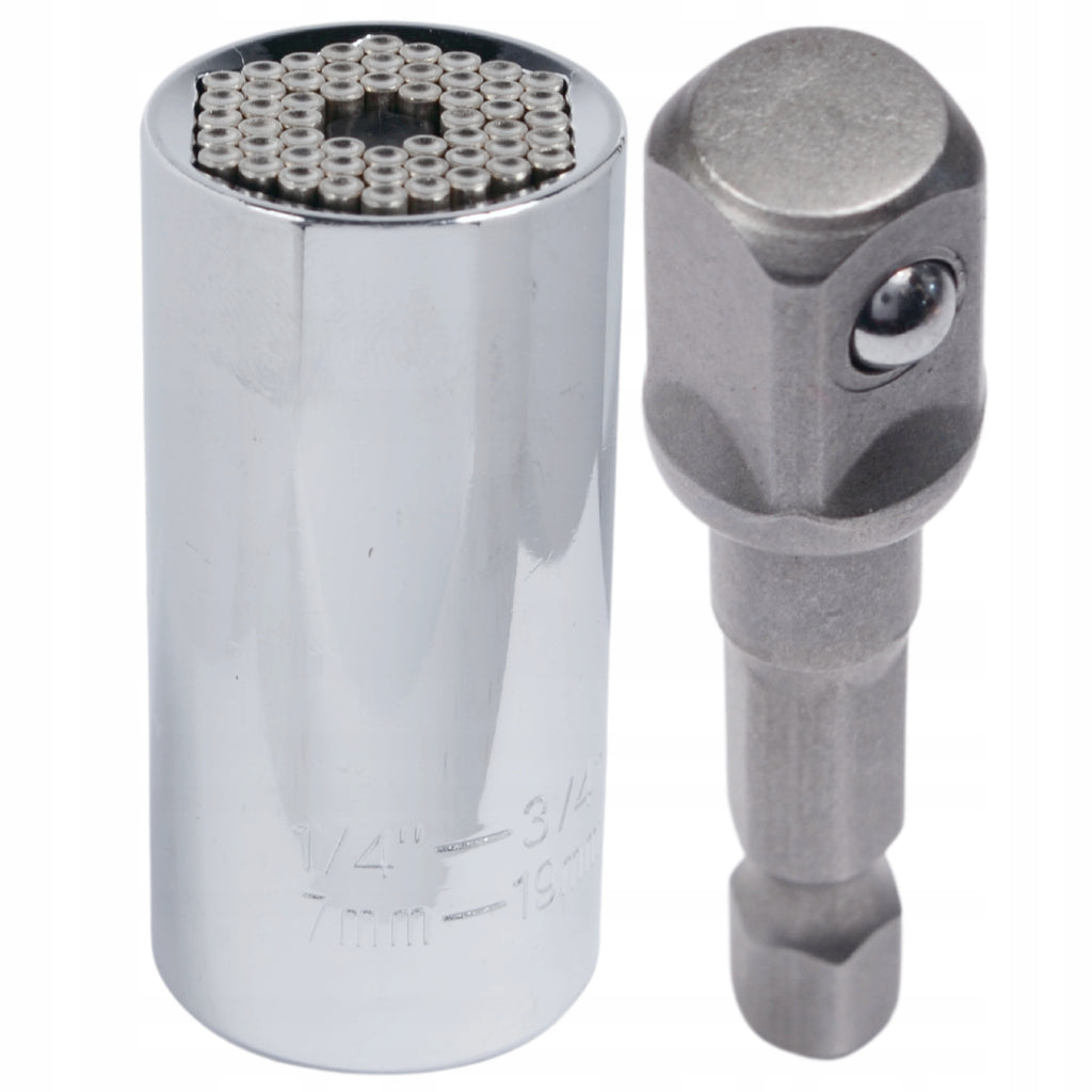 Universaalne padrun 7-19mm 3/8" hoidik koos adapteriga