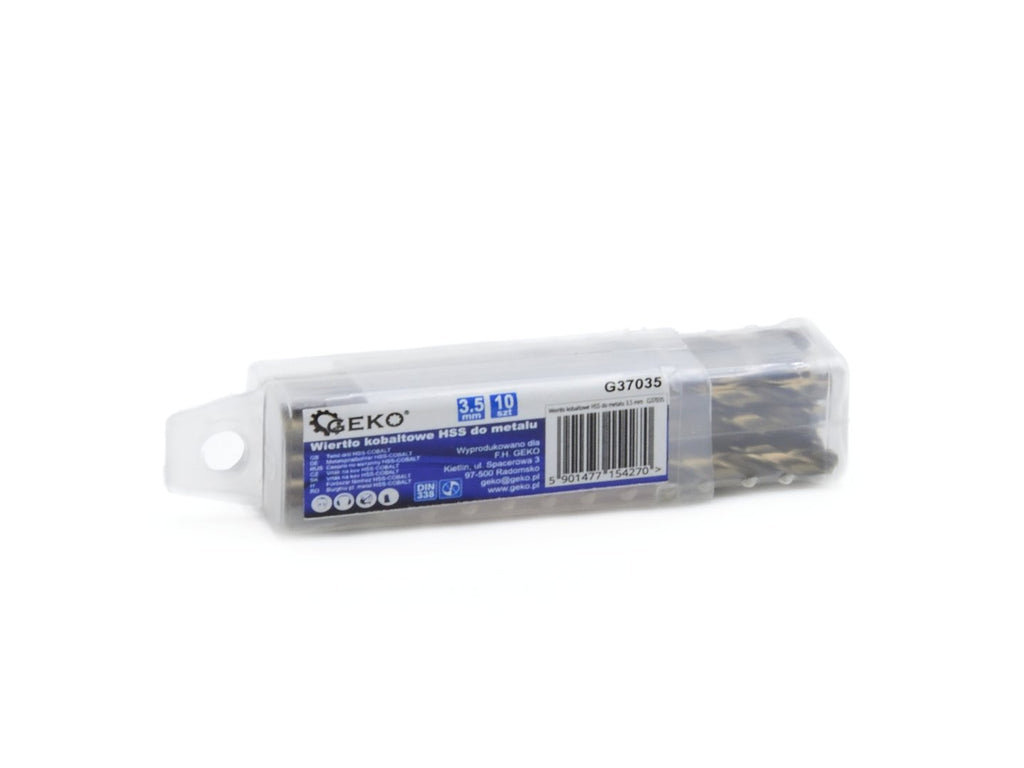 HSS twist drill for metal with cobalt 3.5 mm – Pack of 10