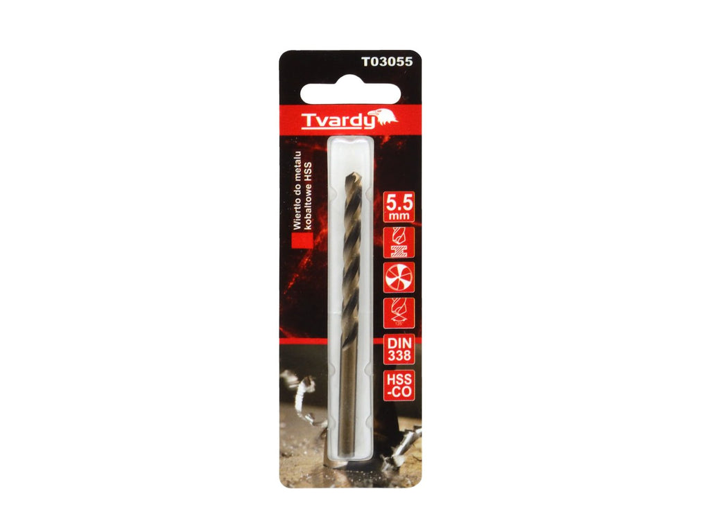 HSS Cobalt drill M35 3flutes sharp  5,5 mm