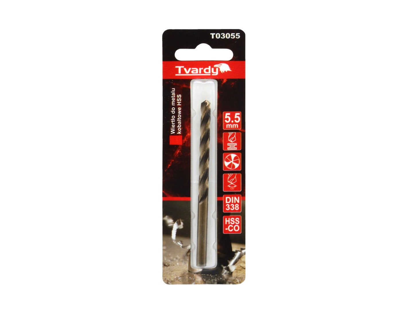 HSS Cobalt drill M35 3flutes sharp  5,5 mm