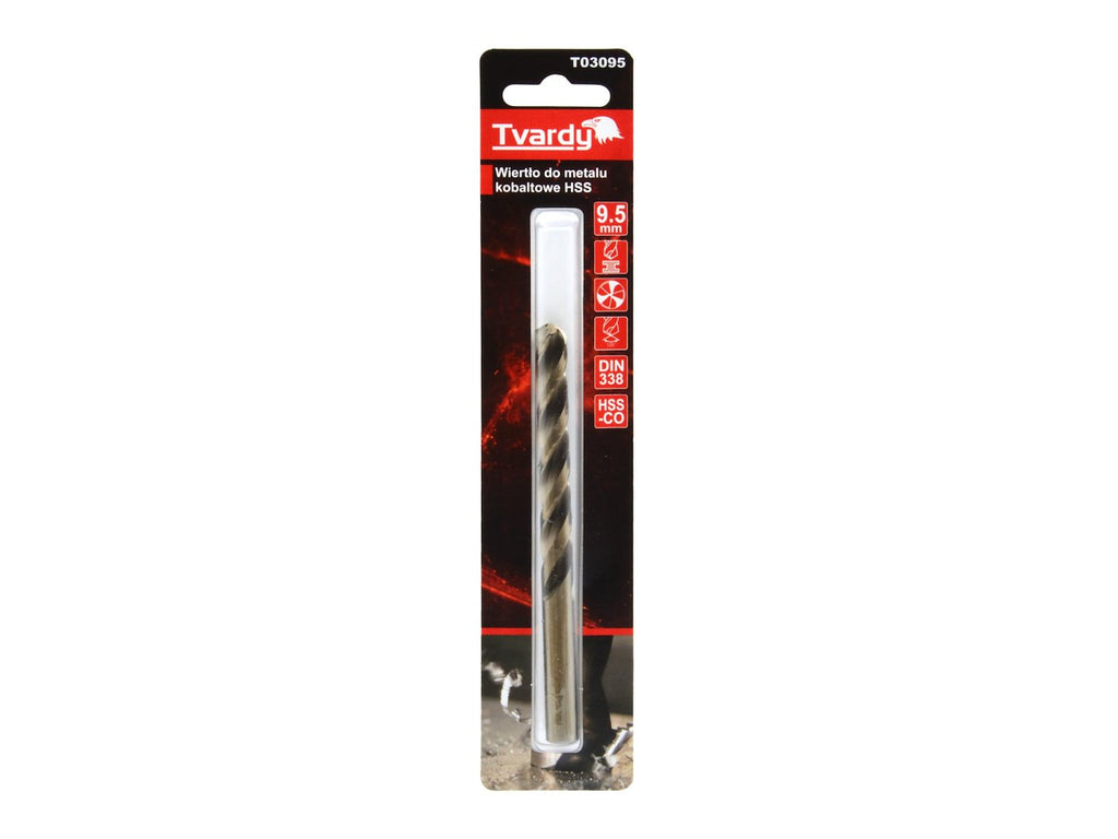 HSS Cobalt drill M35 3flutes sharp  9,5 mm