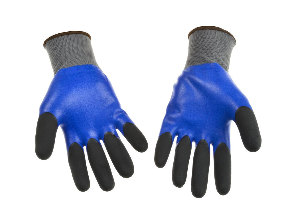 Blue polyester liner foam latex coated with finger double dipped s.10 – Pack of 12