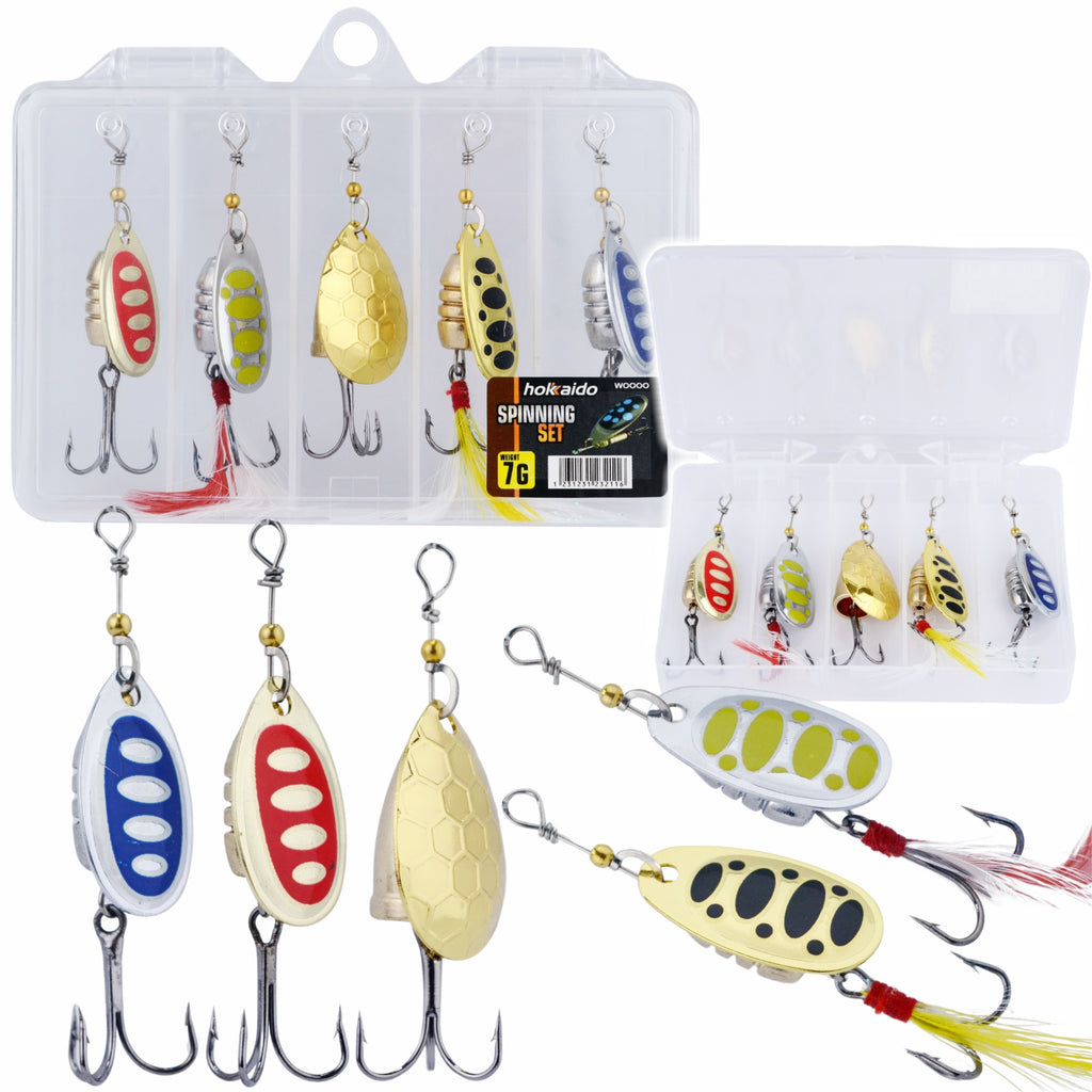 5-osaline mitmevärviline 7G Hokkaido pöörlevate lantide komplekt karbis