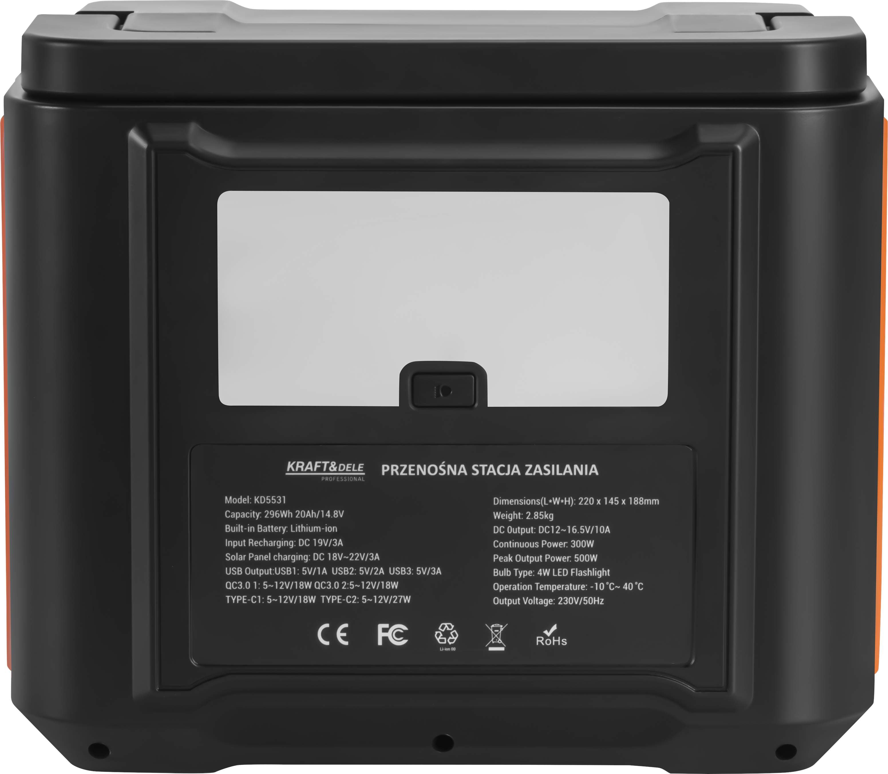 Portable power station 296Wh 20Ah / 14.8V KD5531