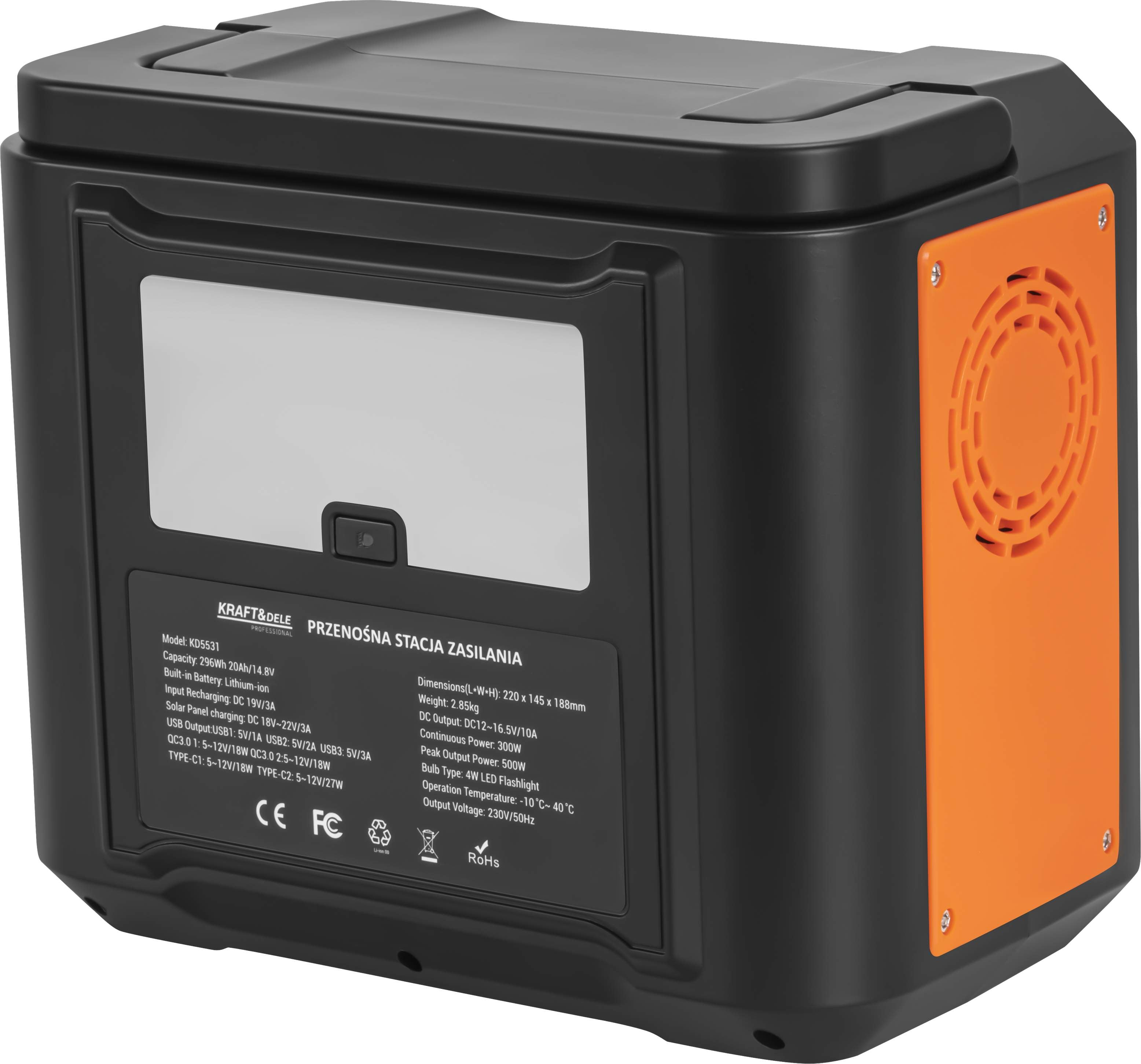 Portable power station 296Wh 20Ah / 14.8V KD5531