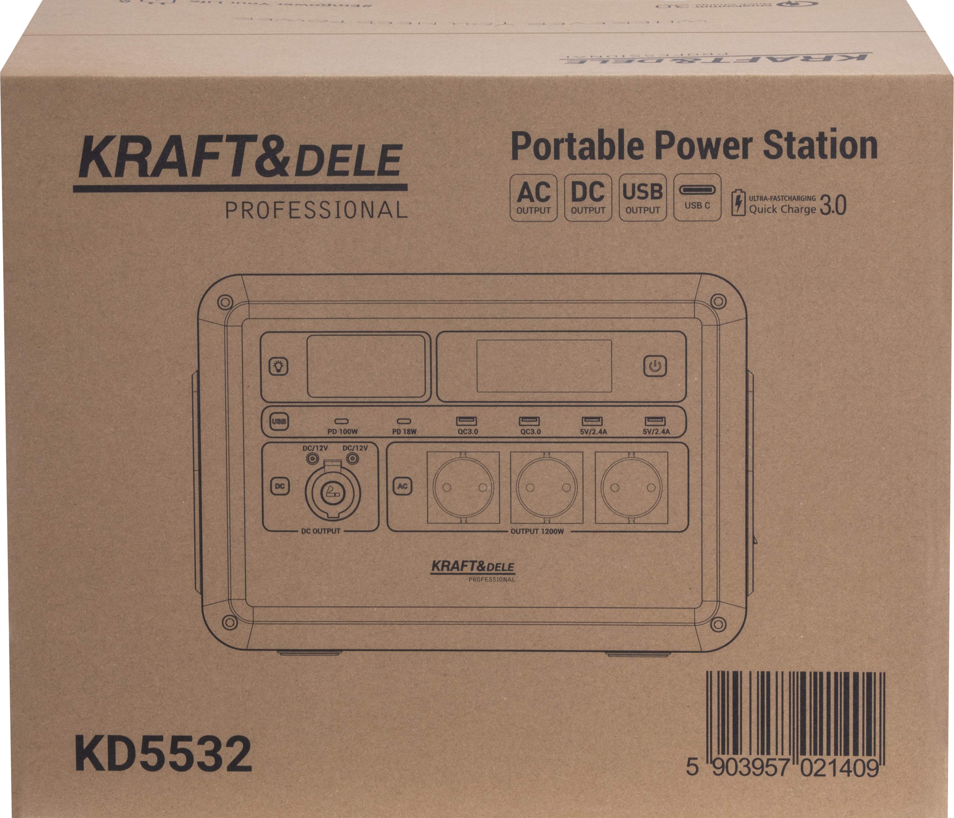 Portable power station 1152Wh 45Ah / 25.6V KD5532
