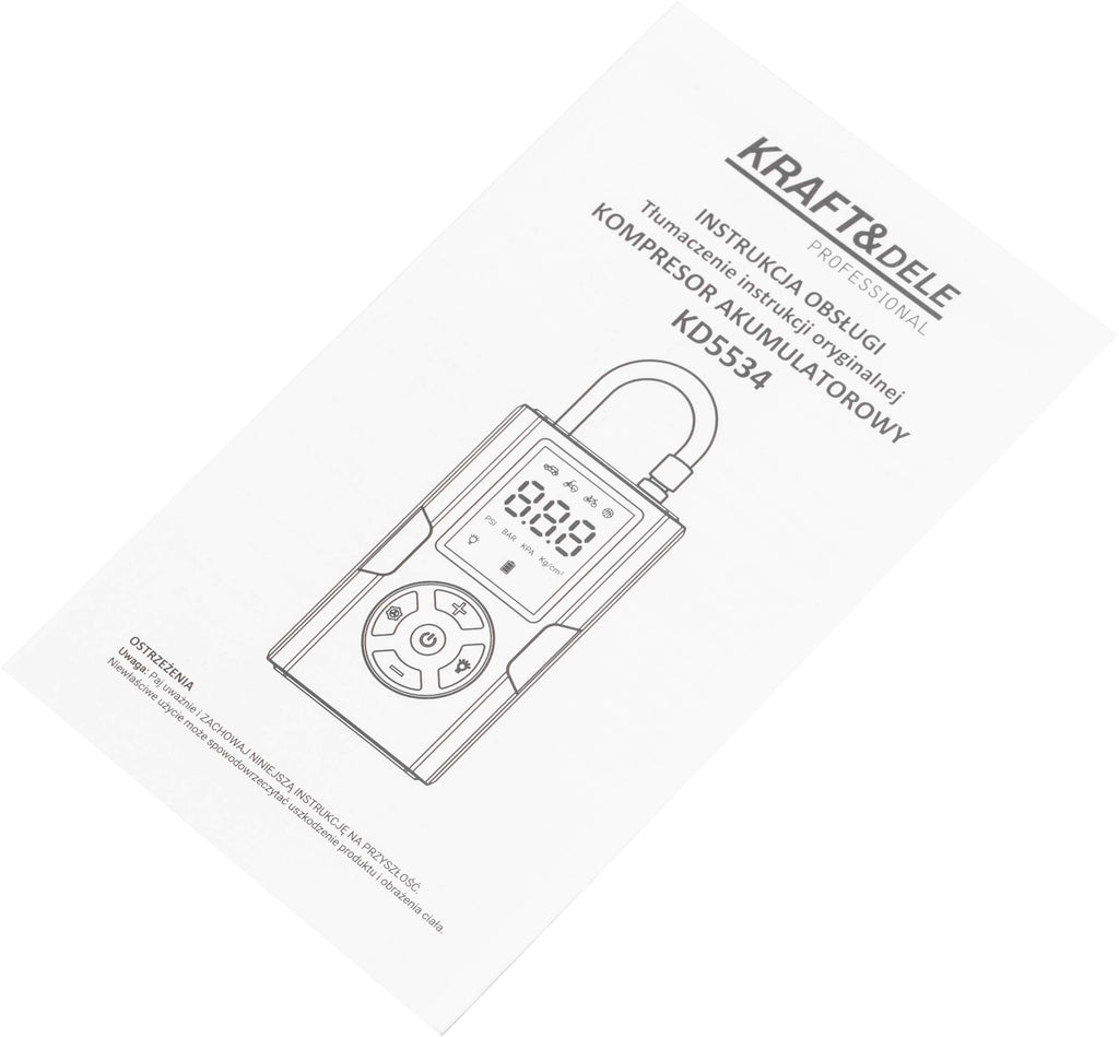 Battery-powered compressor 0.2–10.3 bar KD5534