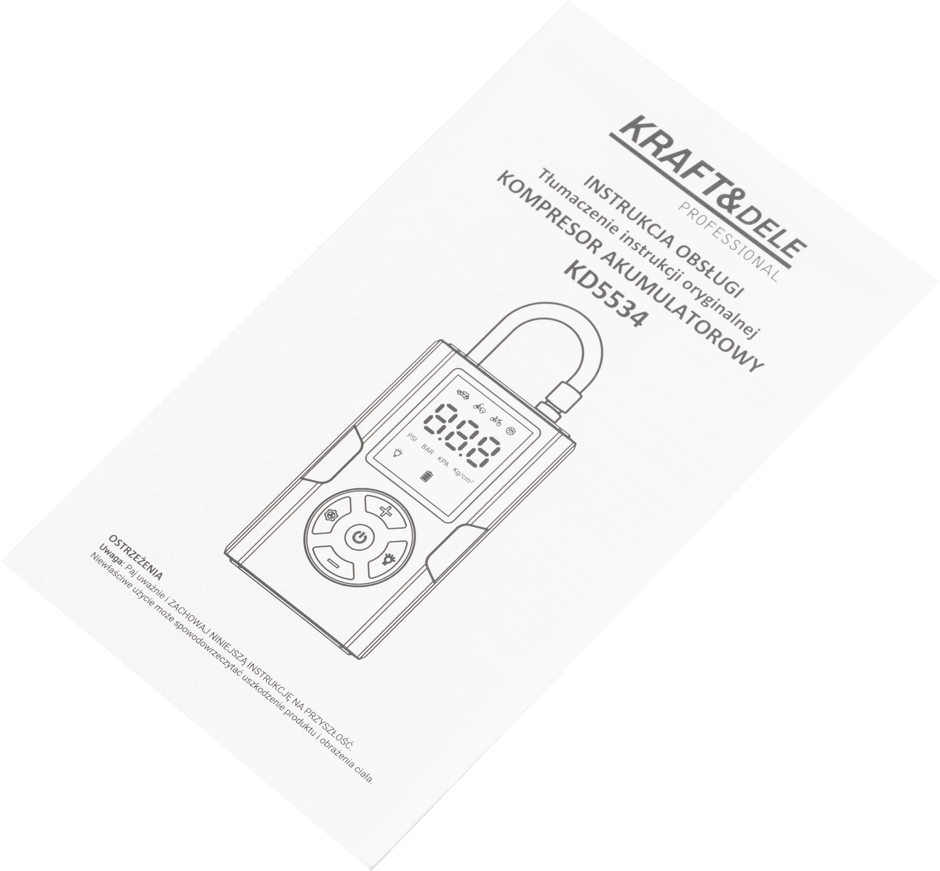 Battery-powered compressor 0.2–10.3 bar KD5534
