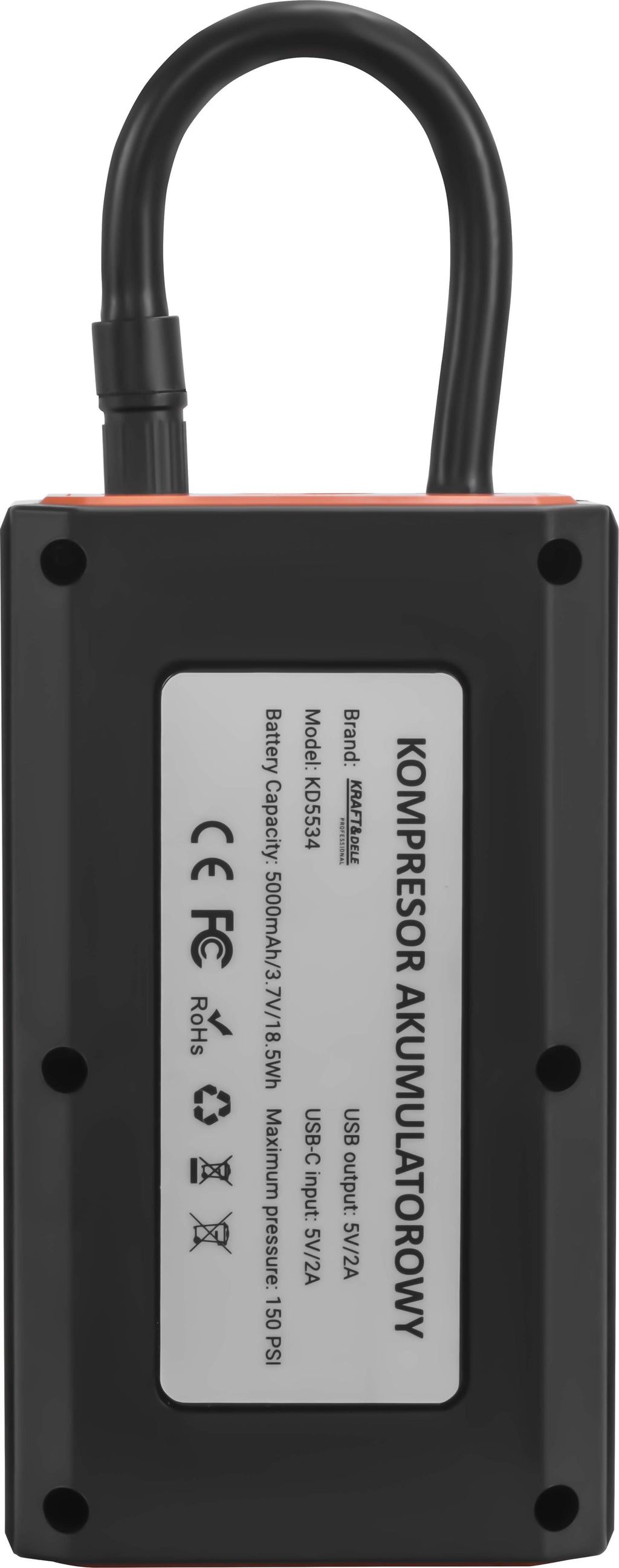 Battery-powered compressor 0.2–10.3 bar KD5534