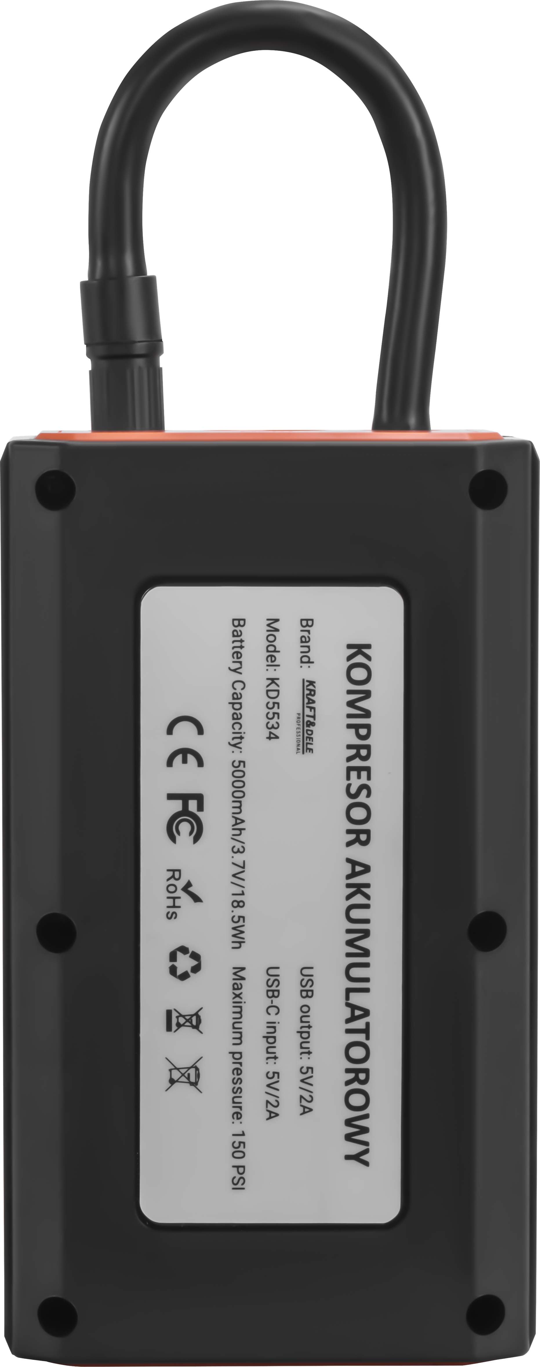 Battery-powered compressor 0.2–10.3 bar KD5534