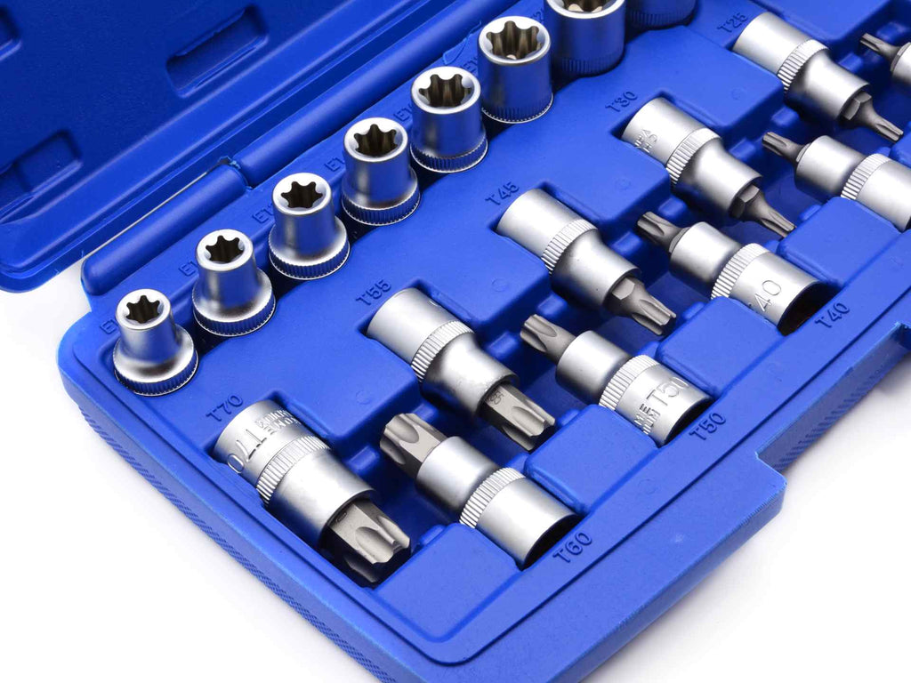 19 pcs Socket and Torx Bits Set