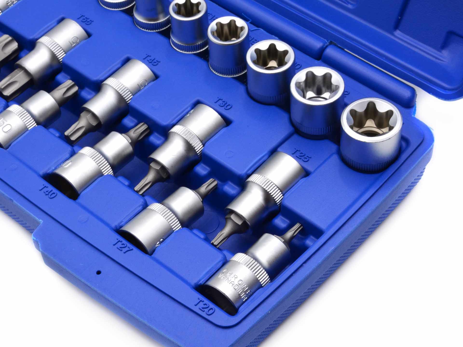 19 pcs Socket and Torx Bits Set
