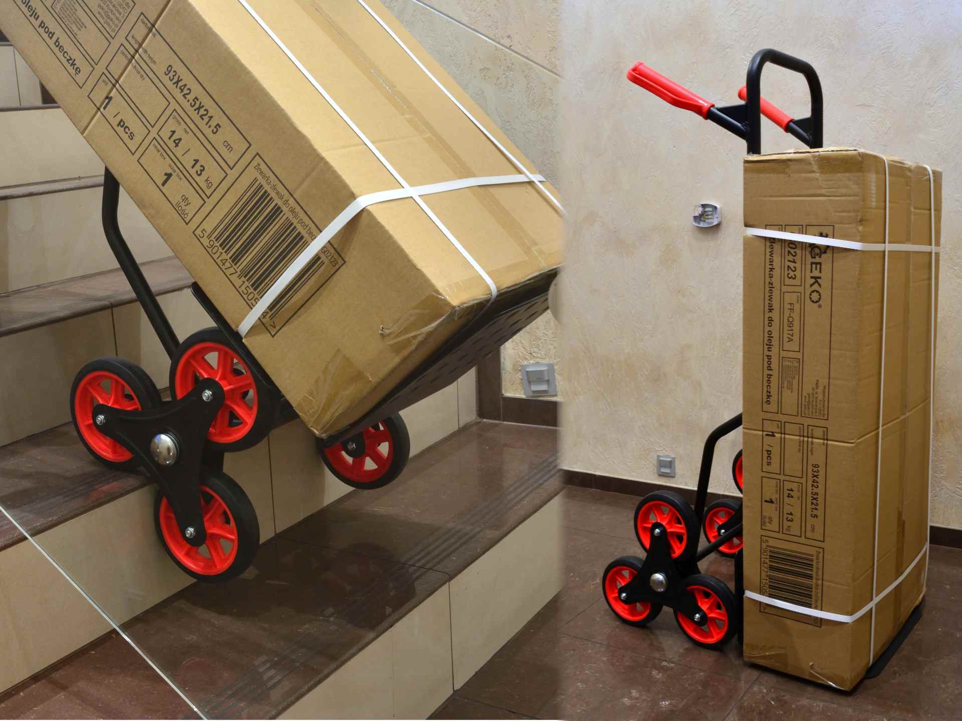 Heavy-Duty Steel Foldable Stair-Climbing Trolley 150kg