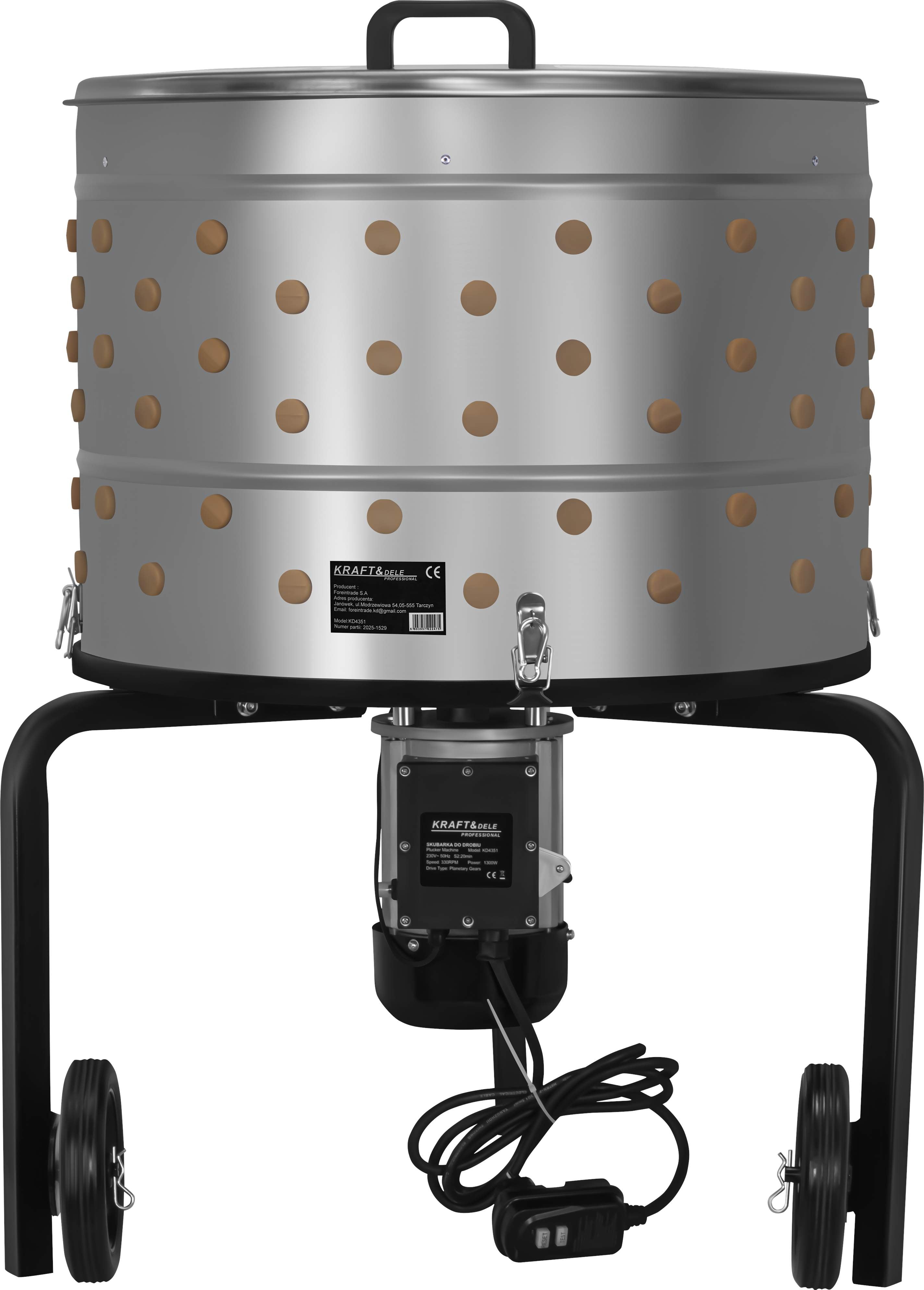 Poultry plucker 1300W 650mm KD4351