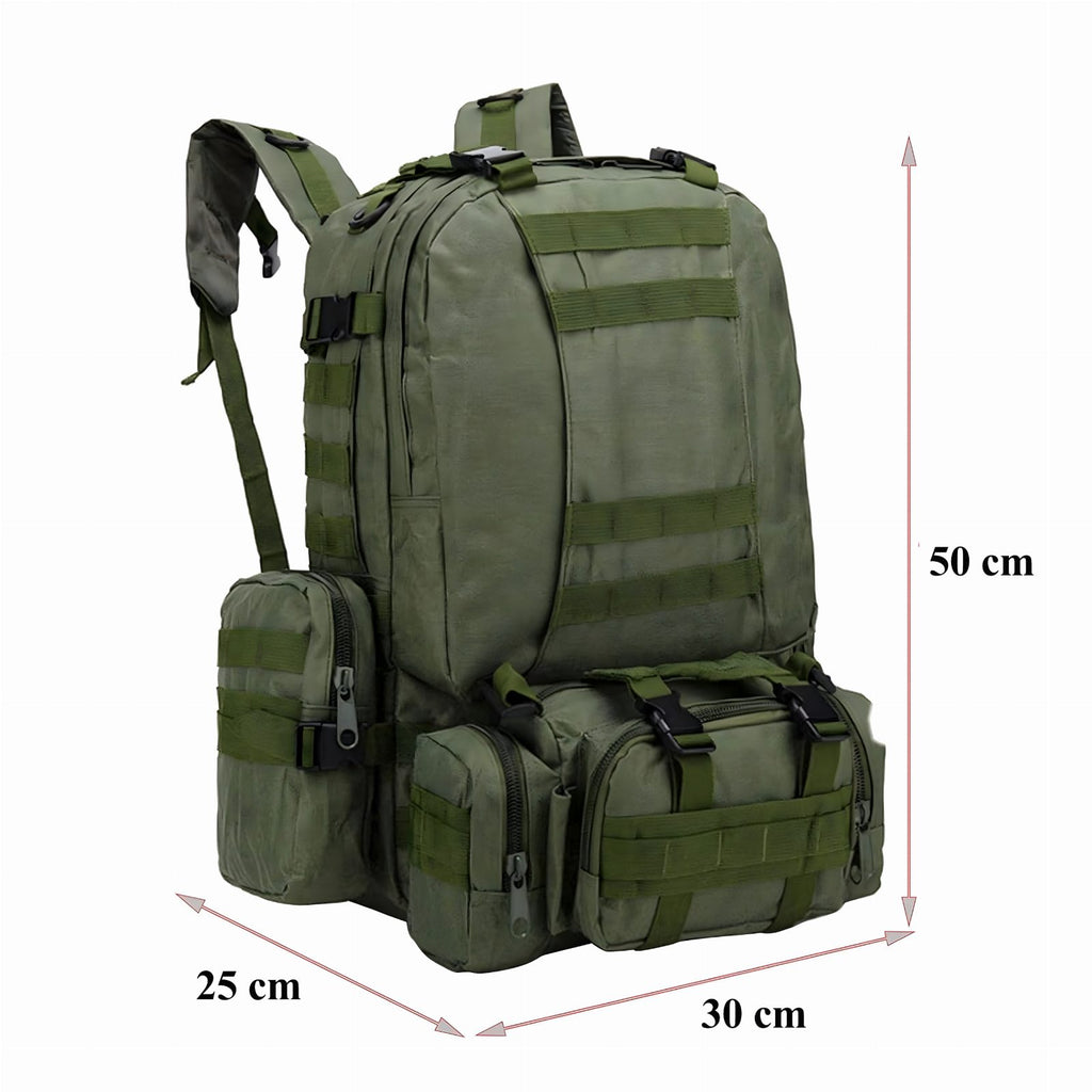 Military Tactical Backpack 4-in-1 Large 50L Green